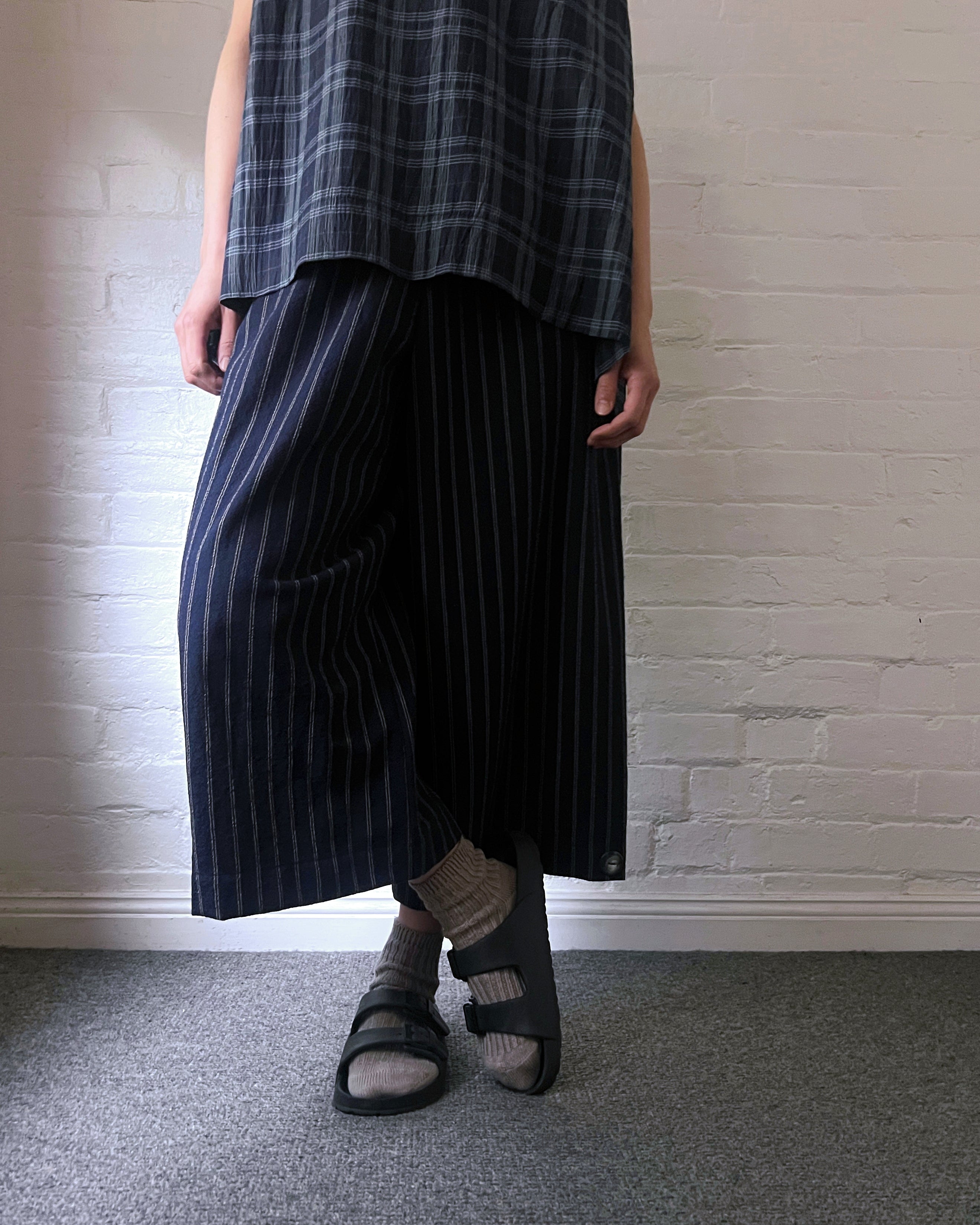 LJ struthers : striped cotton pants