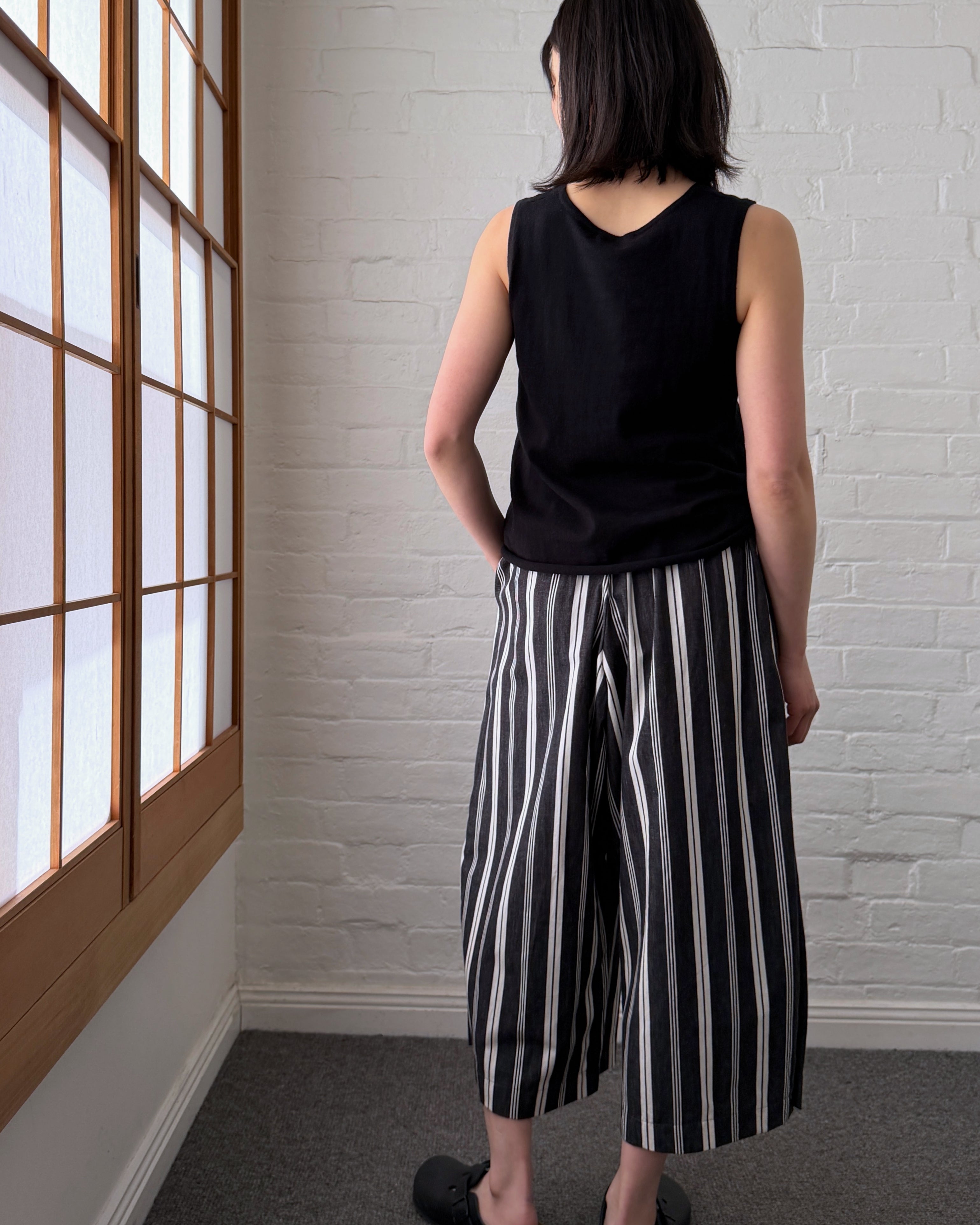 LJ struthers : striped cotton pants