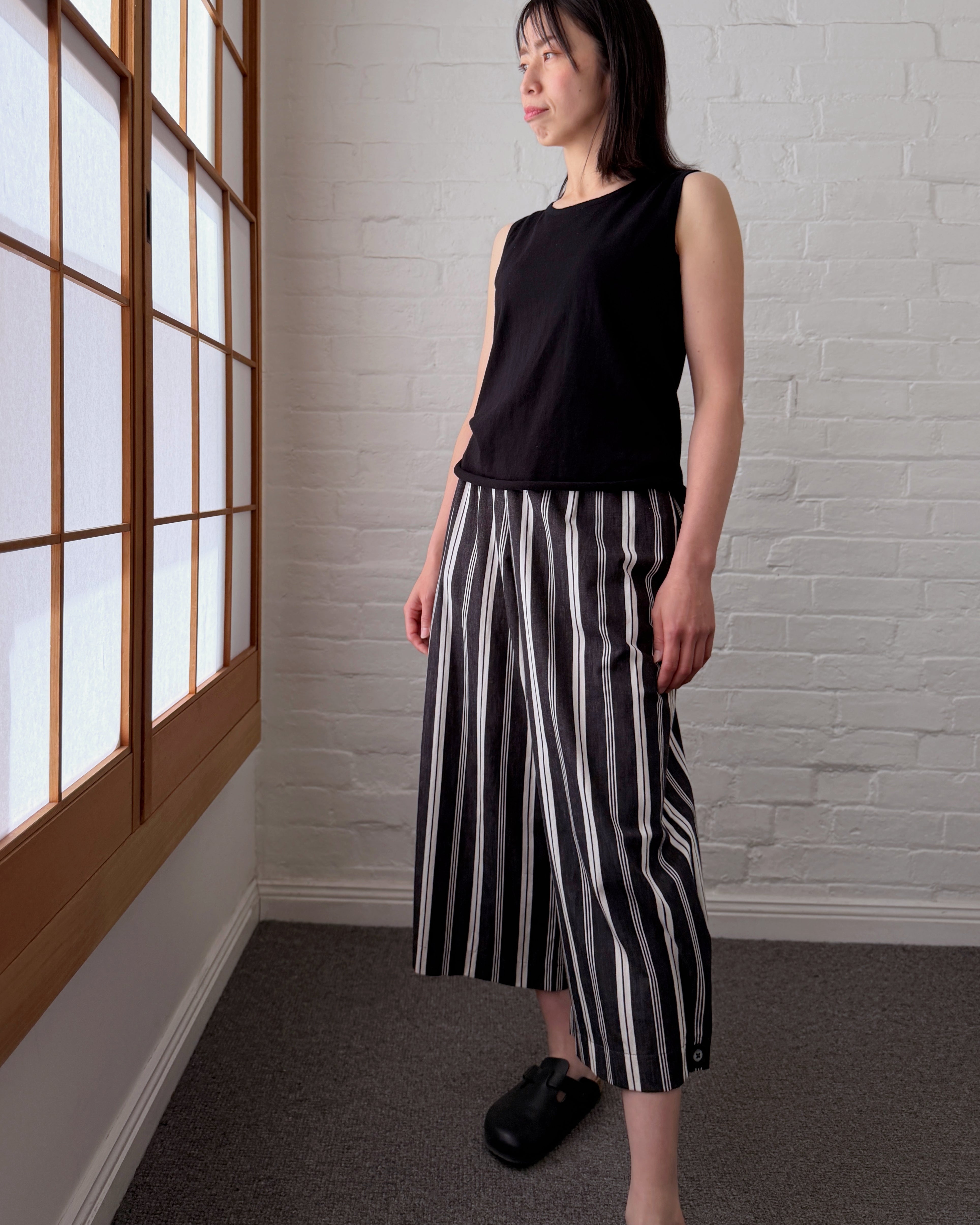 LJ struthers : striped cotton pants