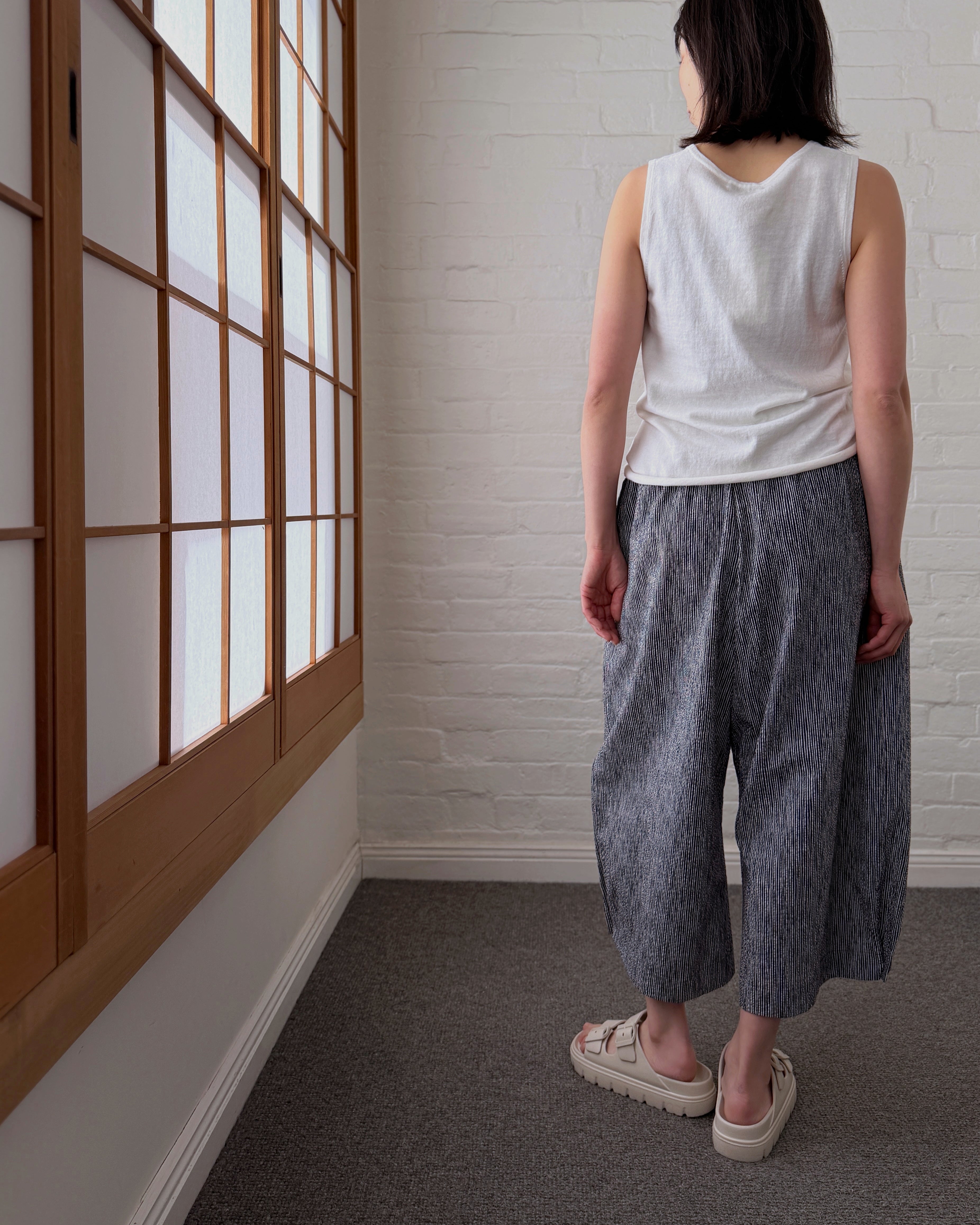 LJ struthers : striped cotton pants