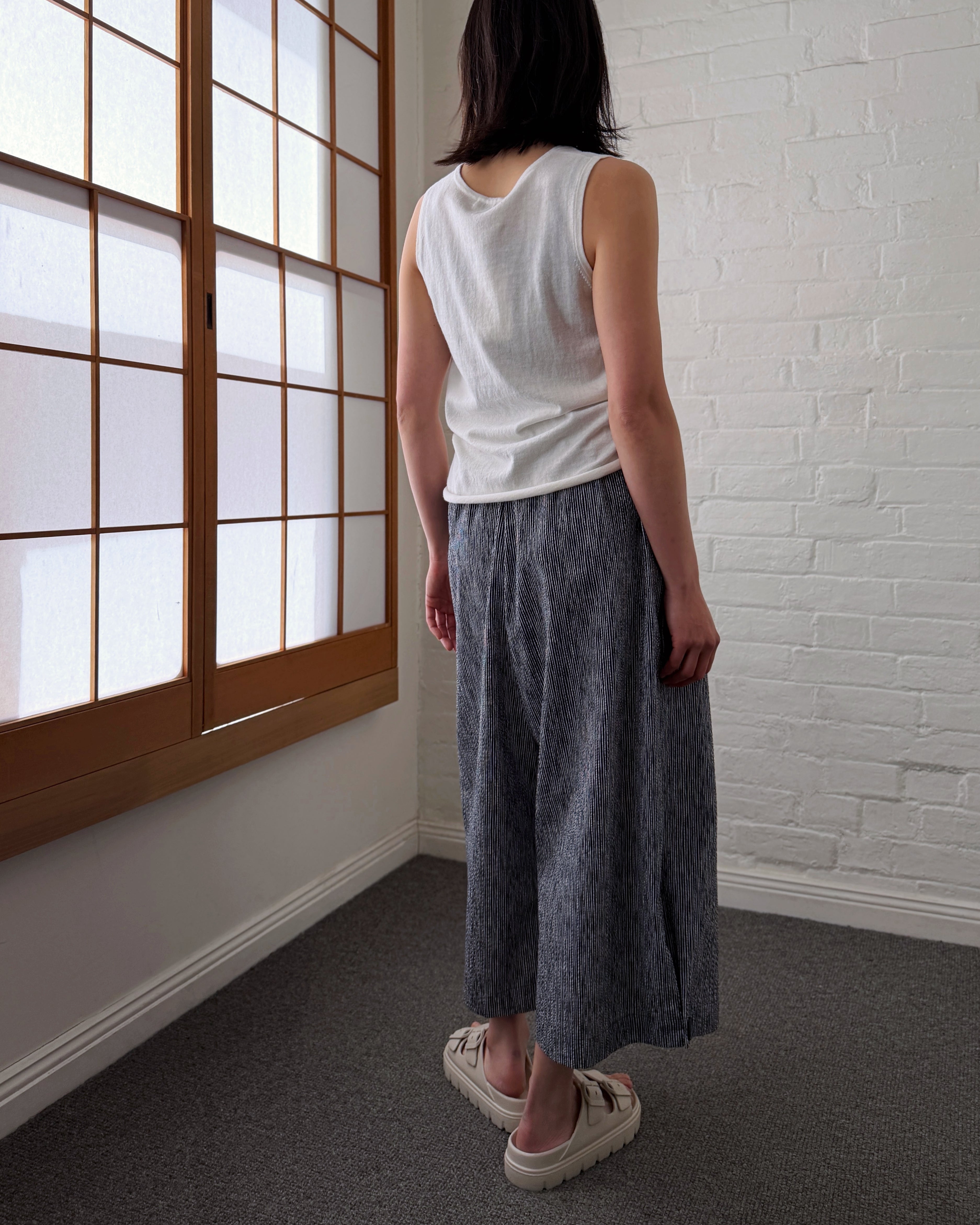 LJ struthers : striped cotton pants