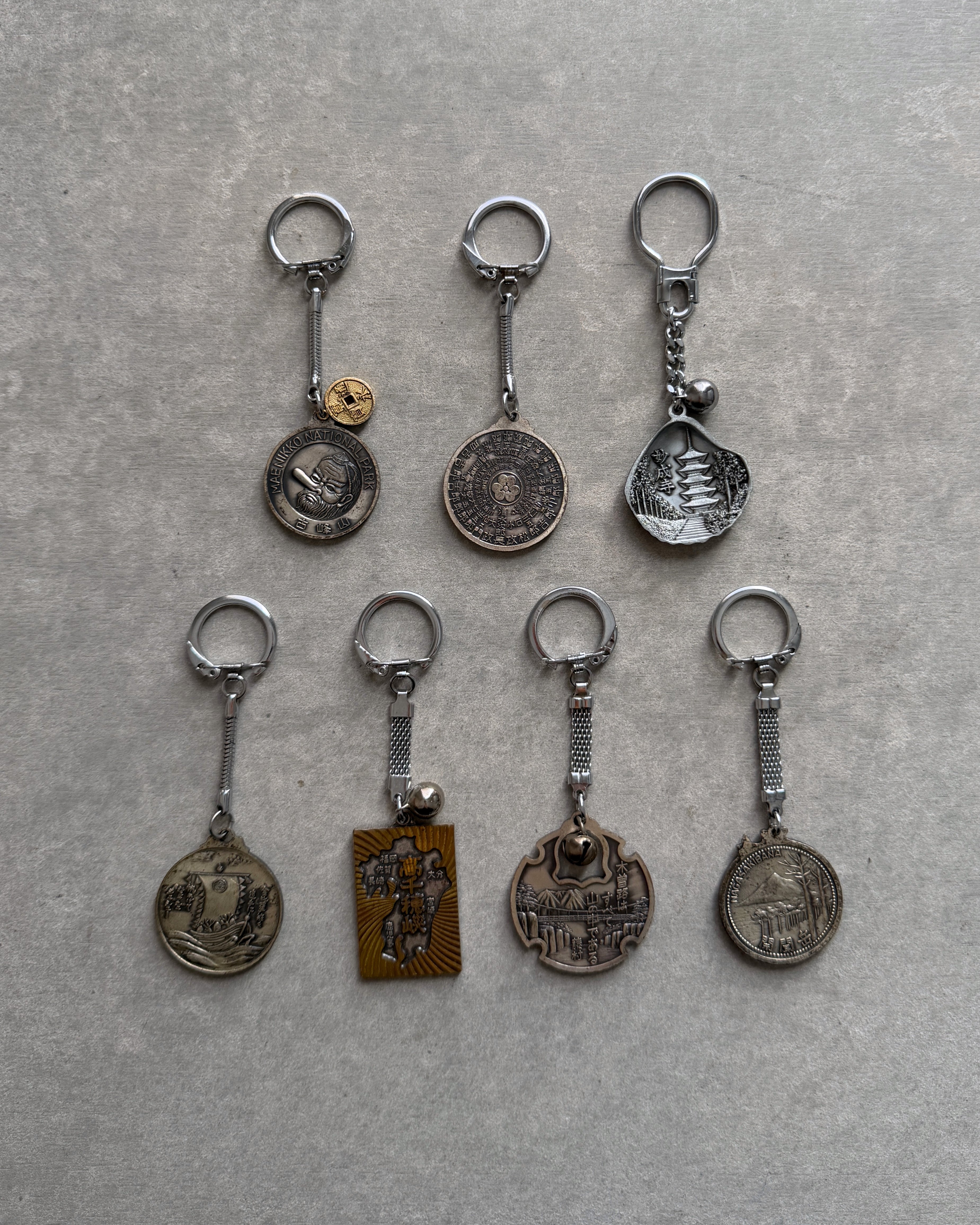 vintage Japanese key rings