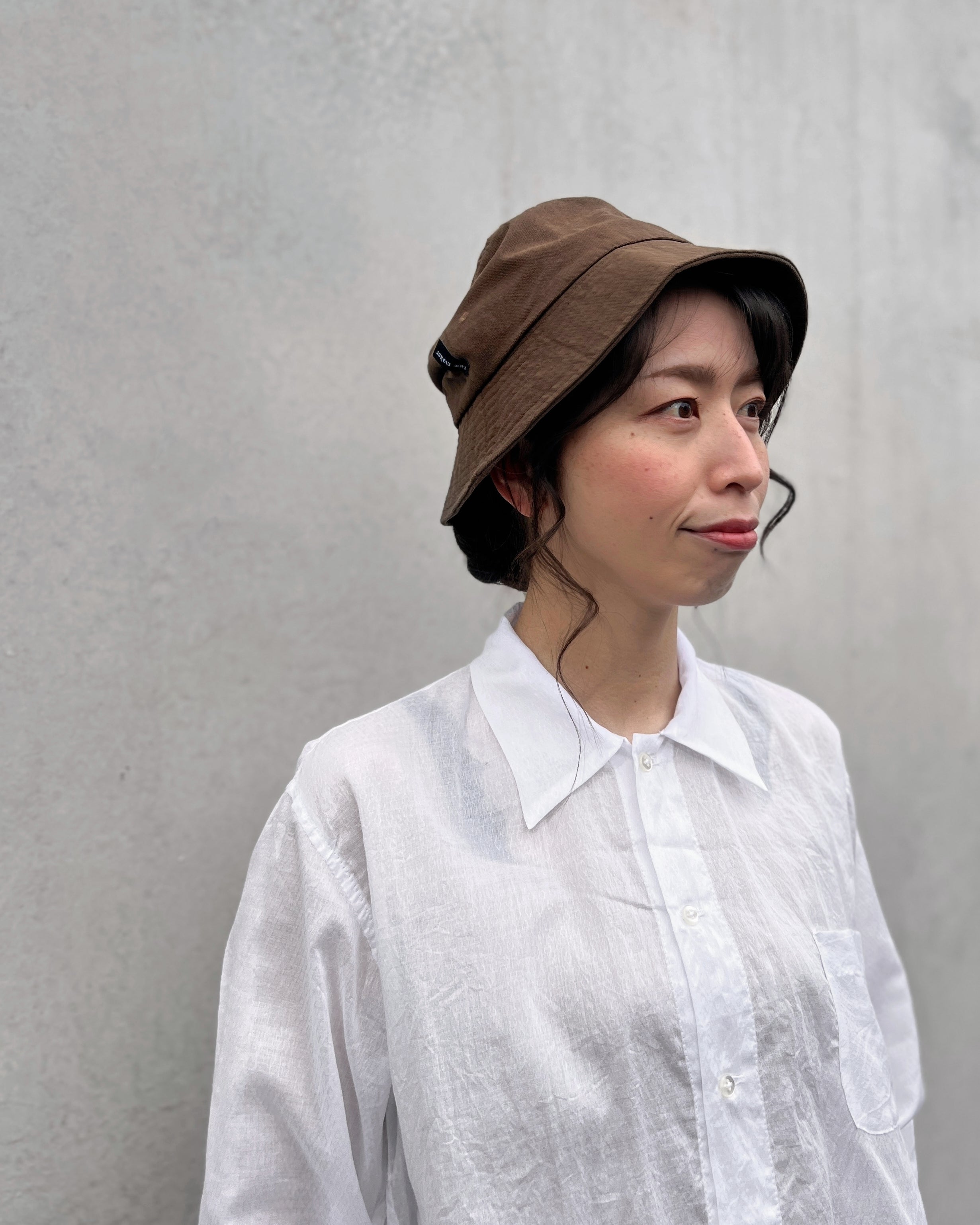 'm' for the maker : natsu bucket hat in coffee