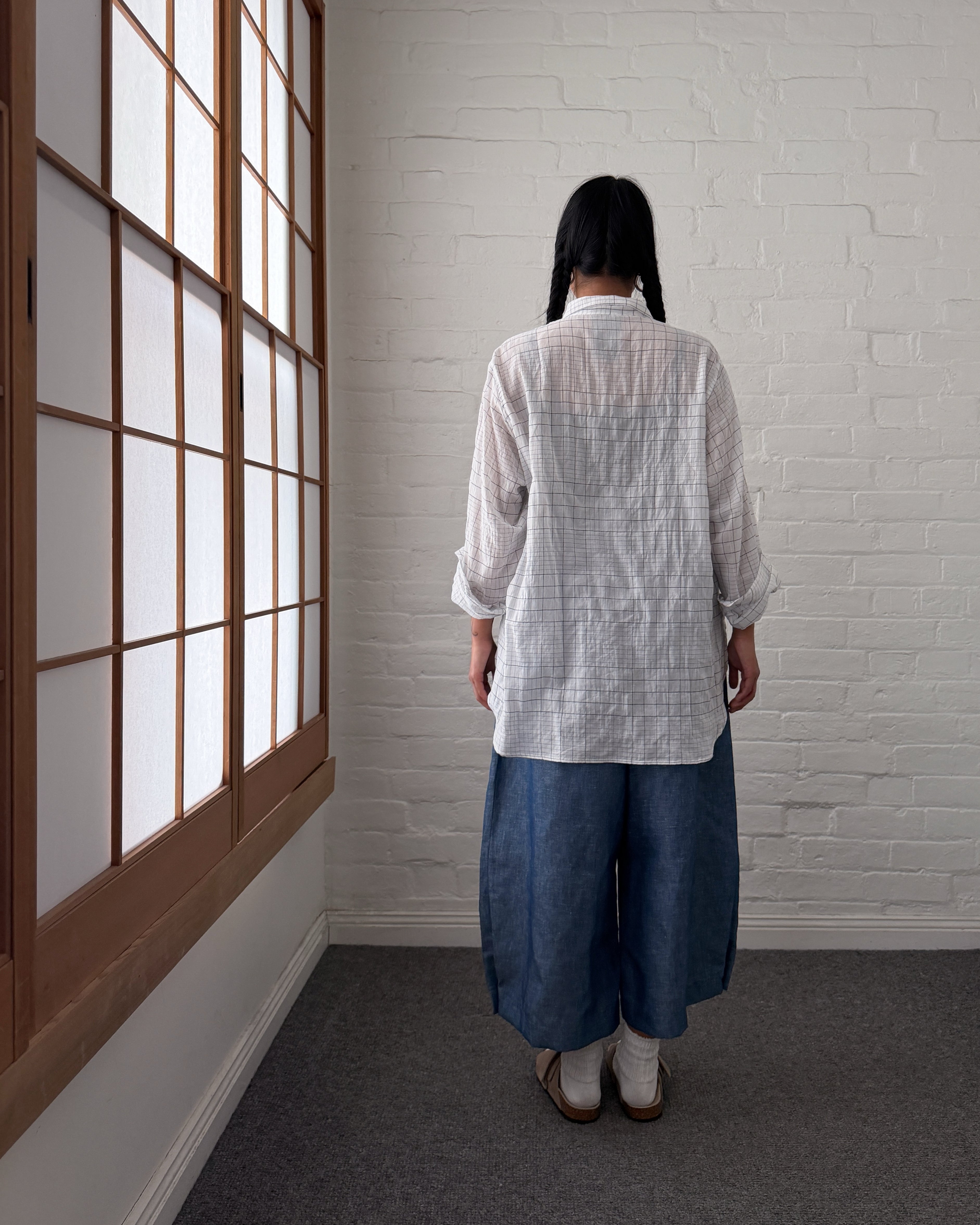 LJ struthers : chambray wide leg pants