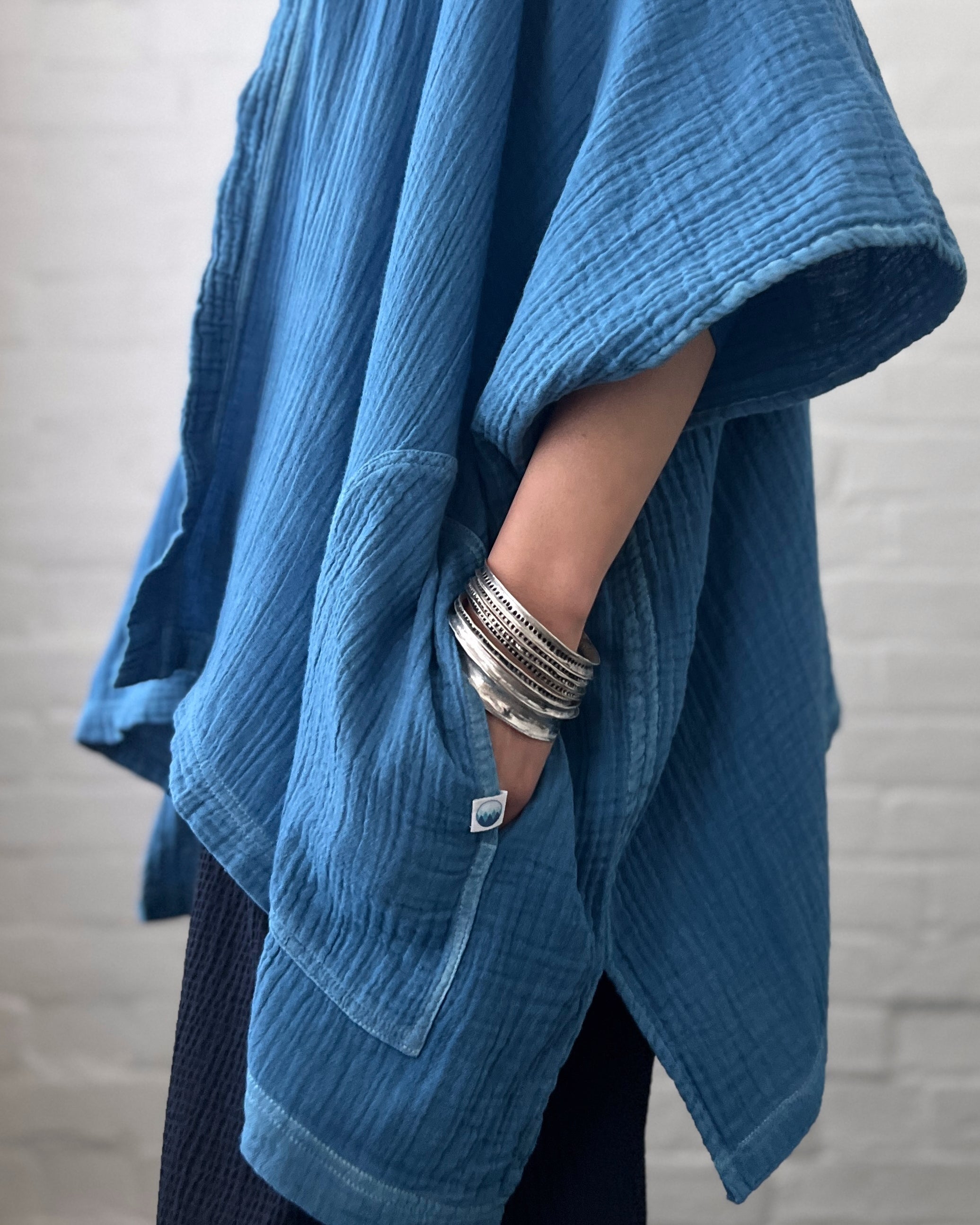 Chizu Blue : indigo dyed cotton jacket