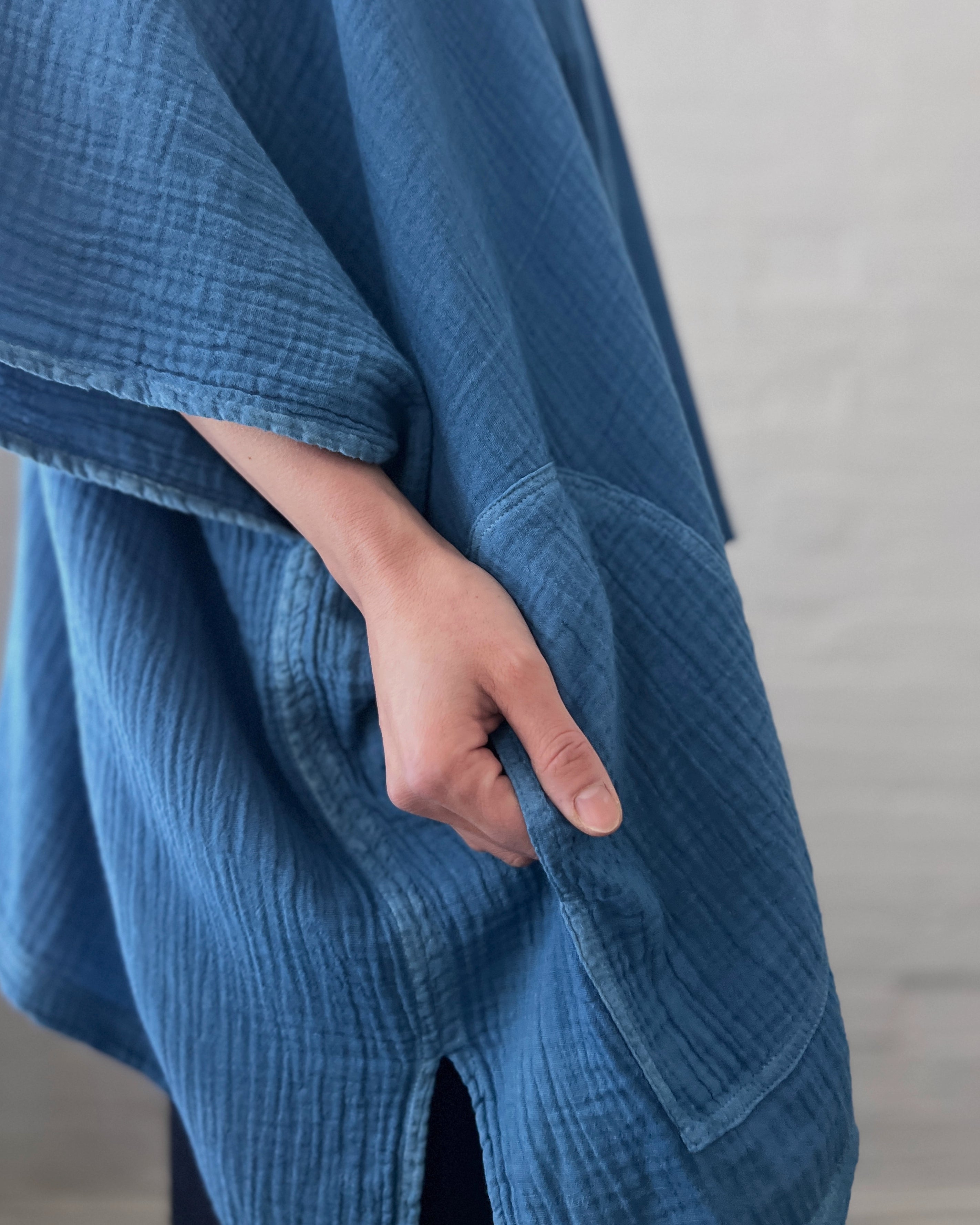 Chizu Blue : indigo dyed cotton jacket