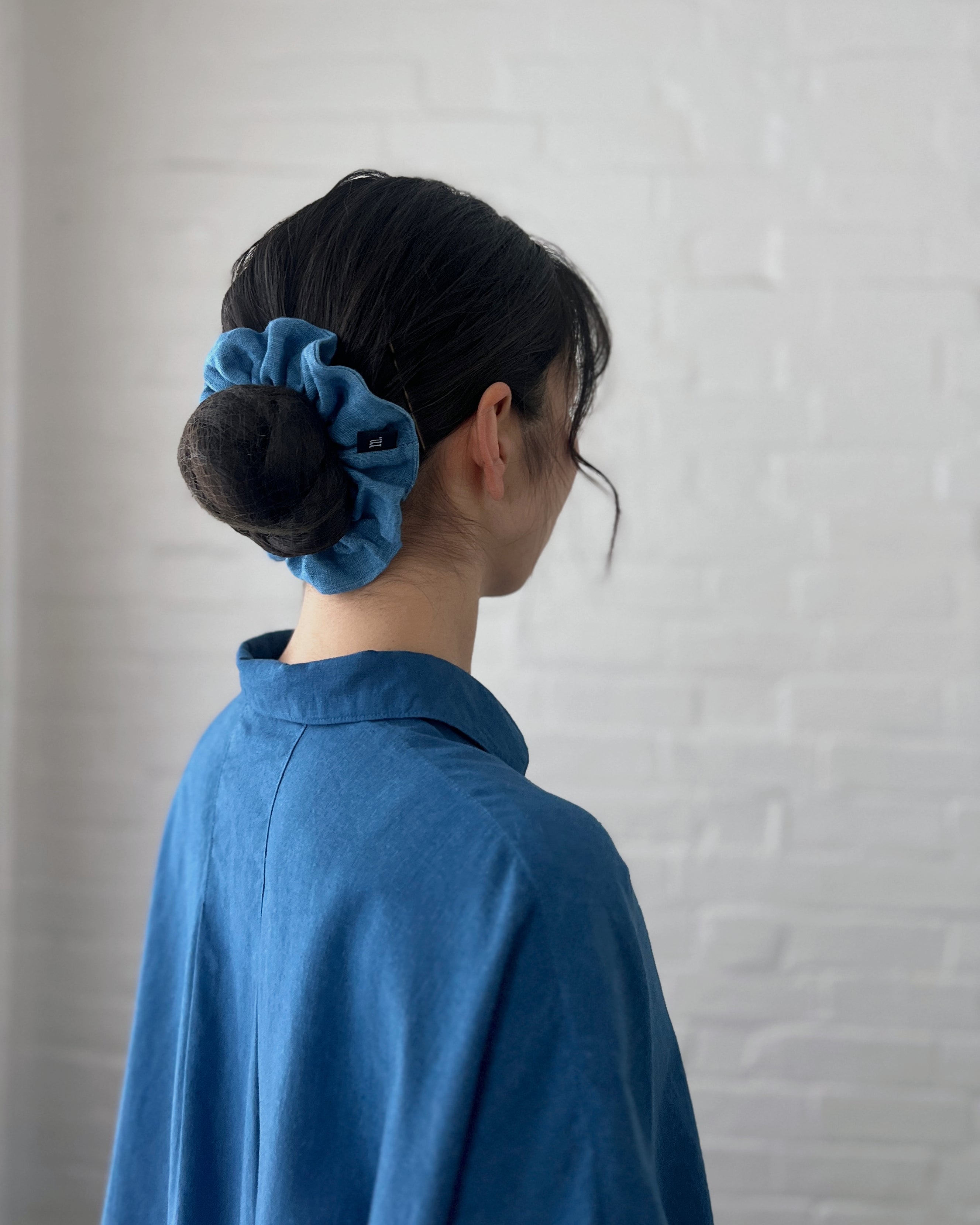 Chizu Blue : indigo dyed short sleeve shirt
