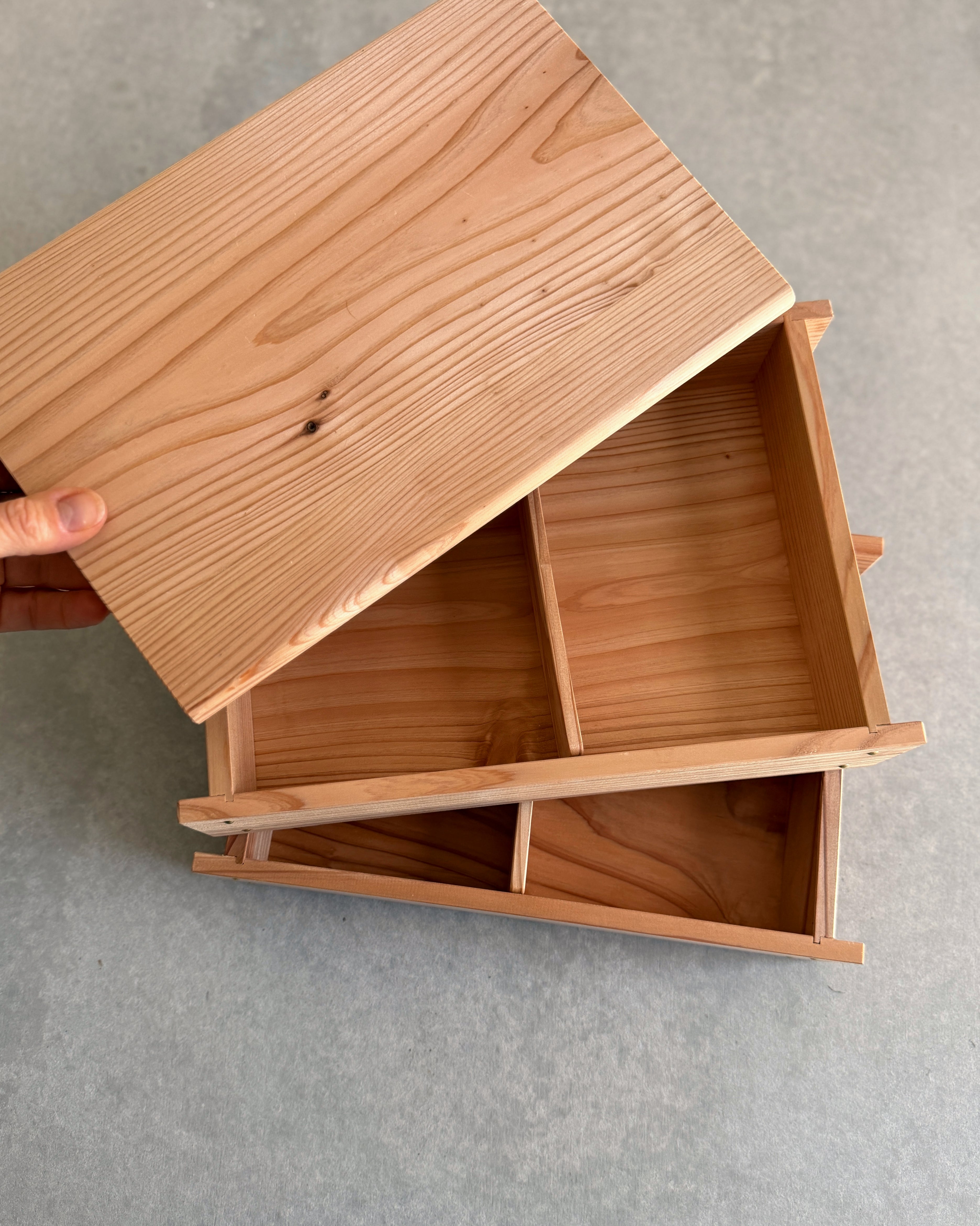 stacking cedar wood boxes
