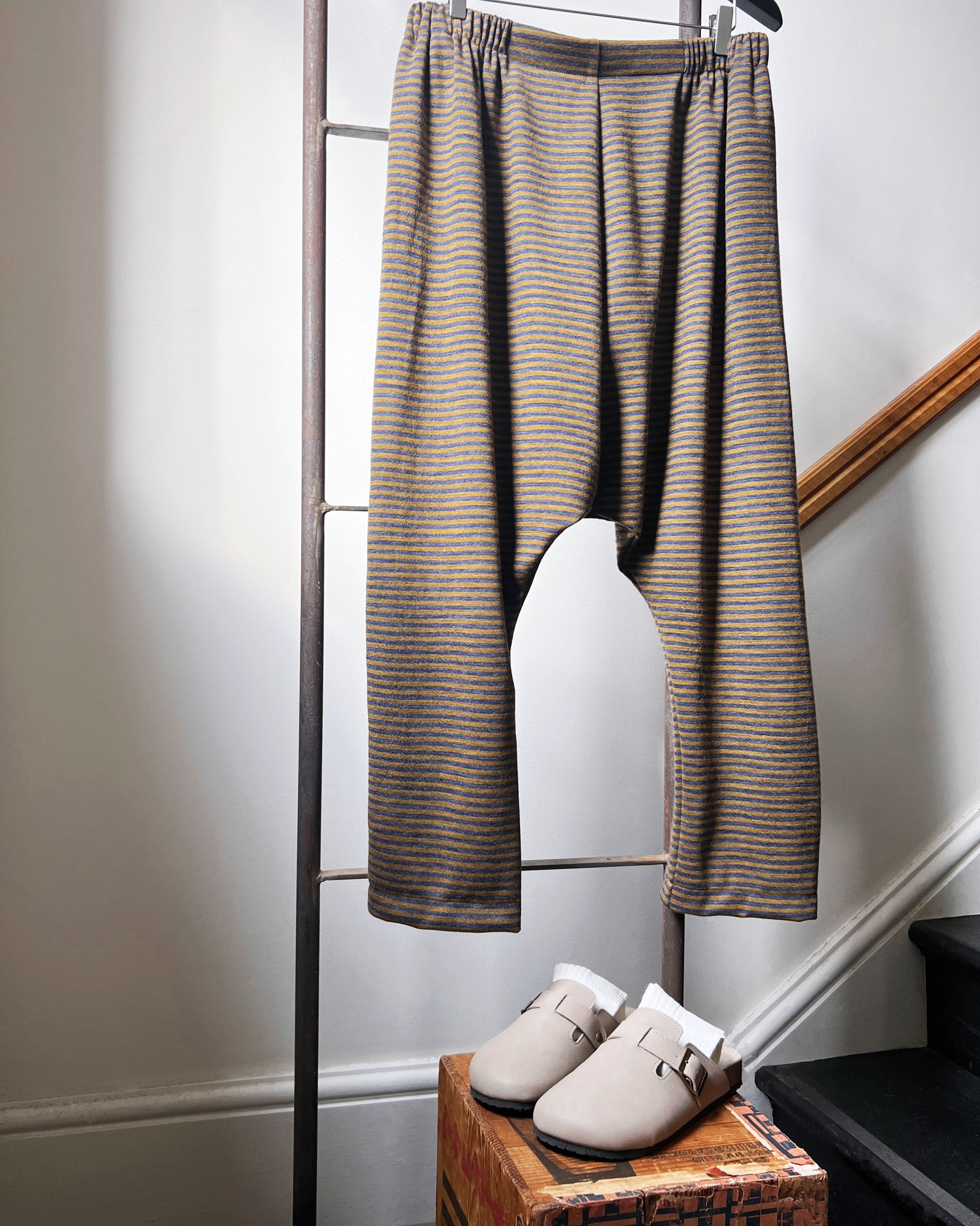 LJ struthers : striped knit cotton pants