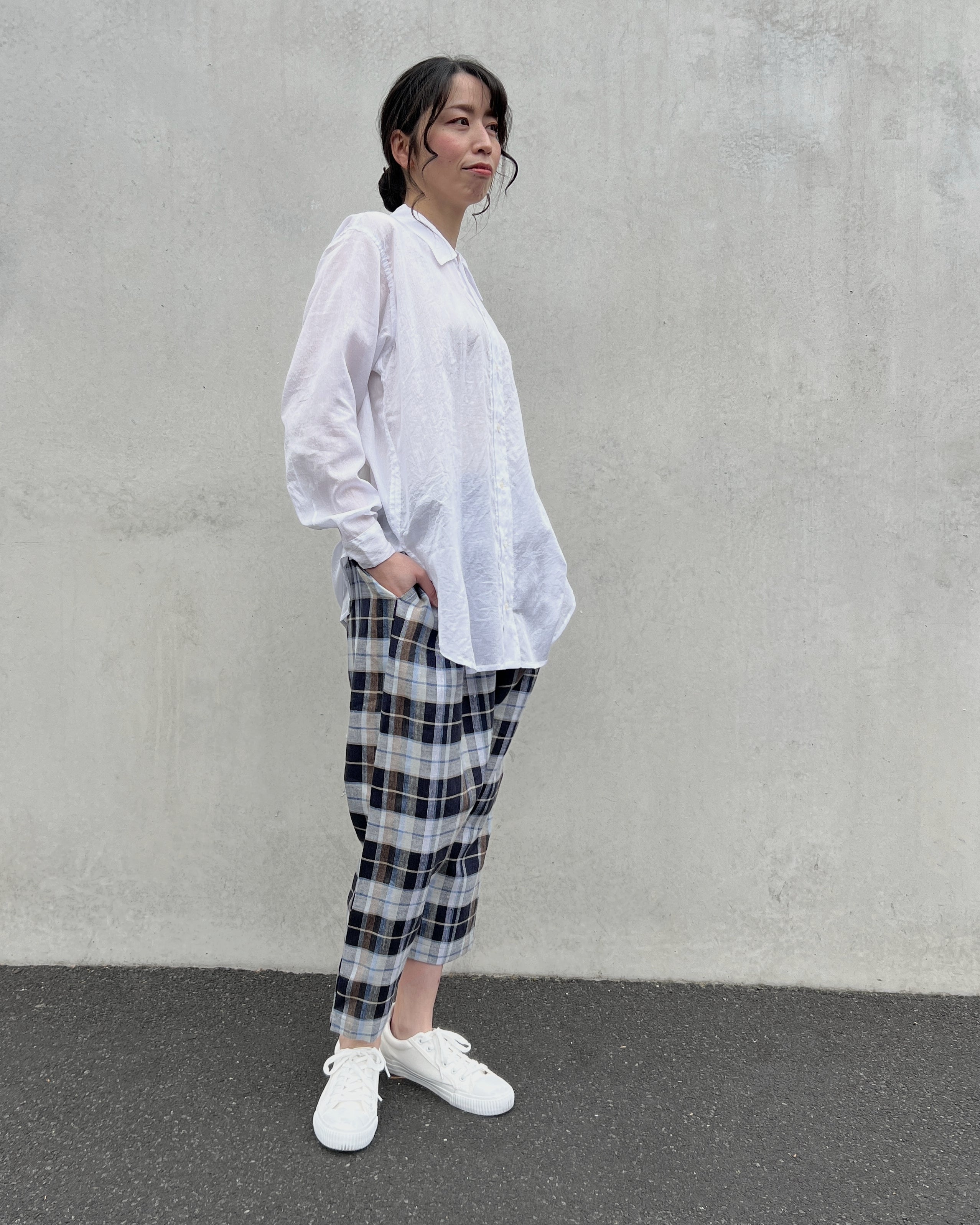 LJ struthers : linen check pants