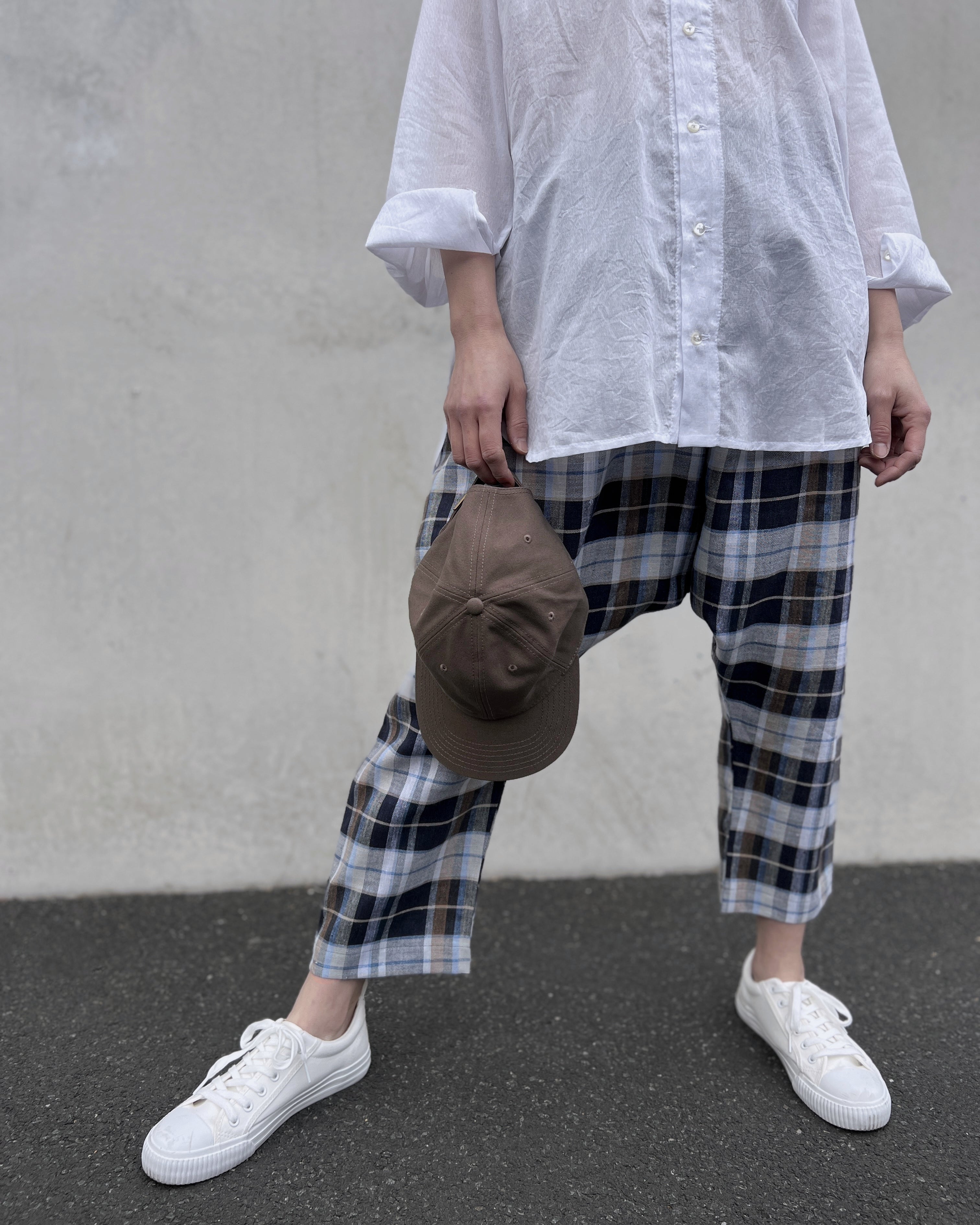 LJ struthers : linen check pants