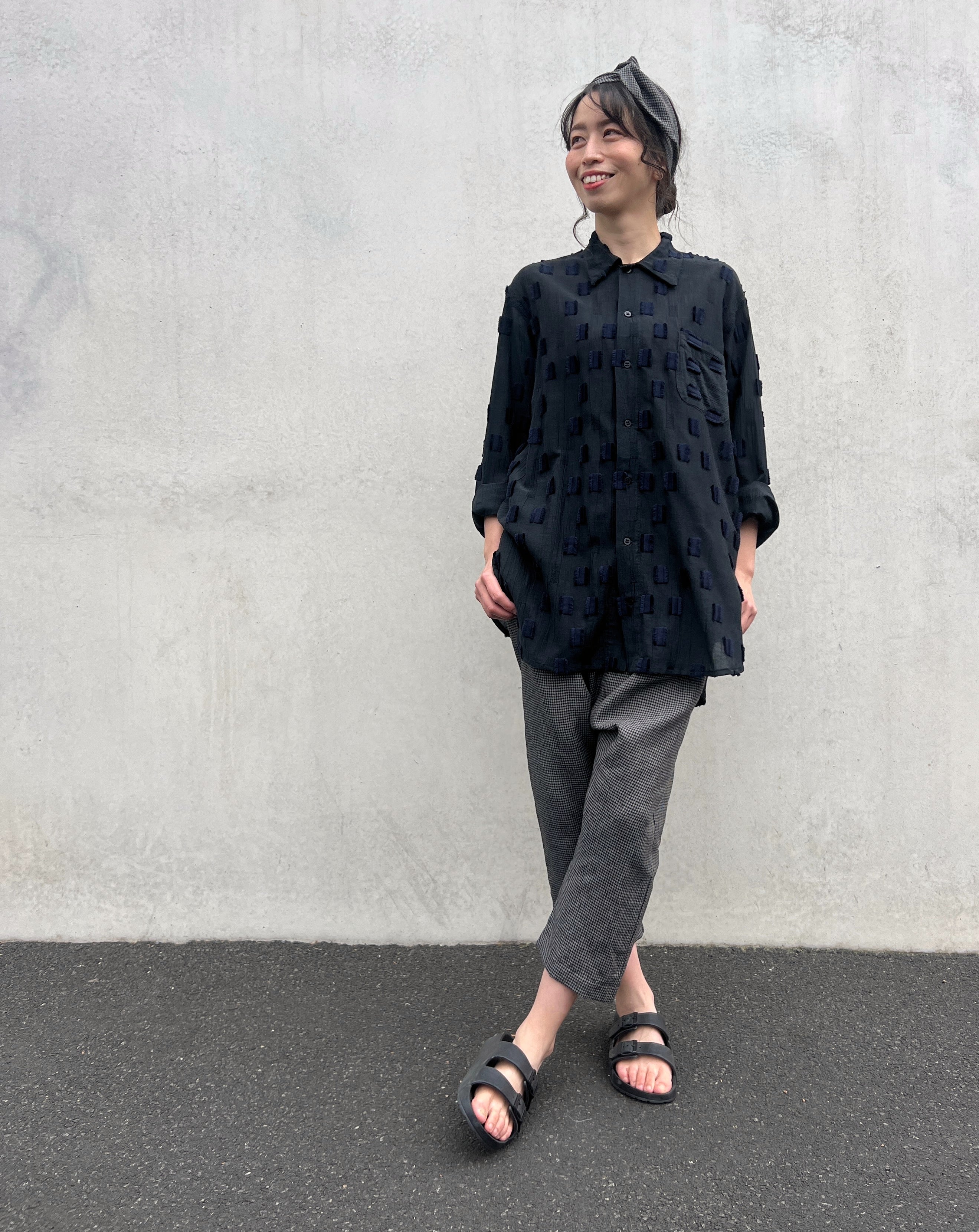 LJ struthers : micro check linen pants