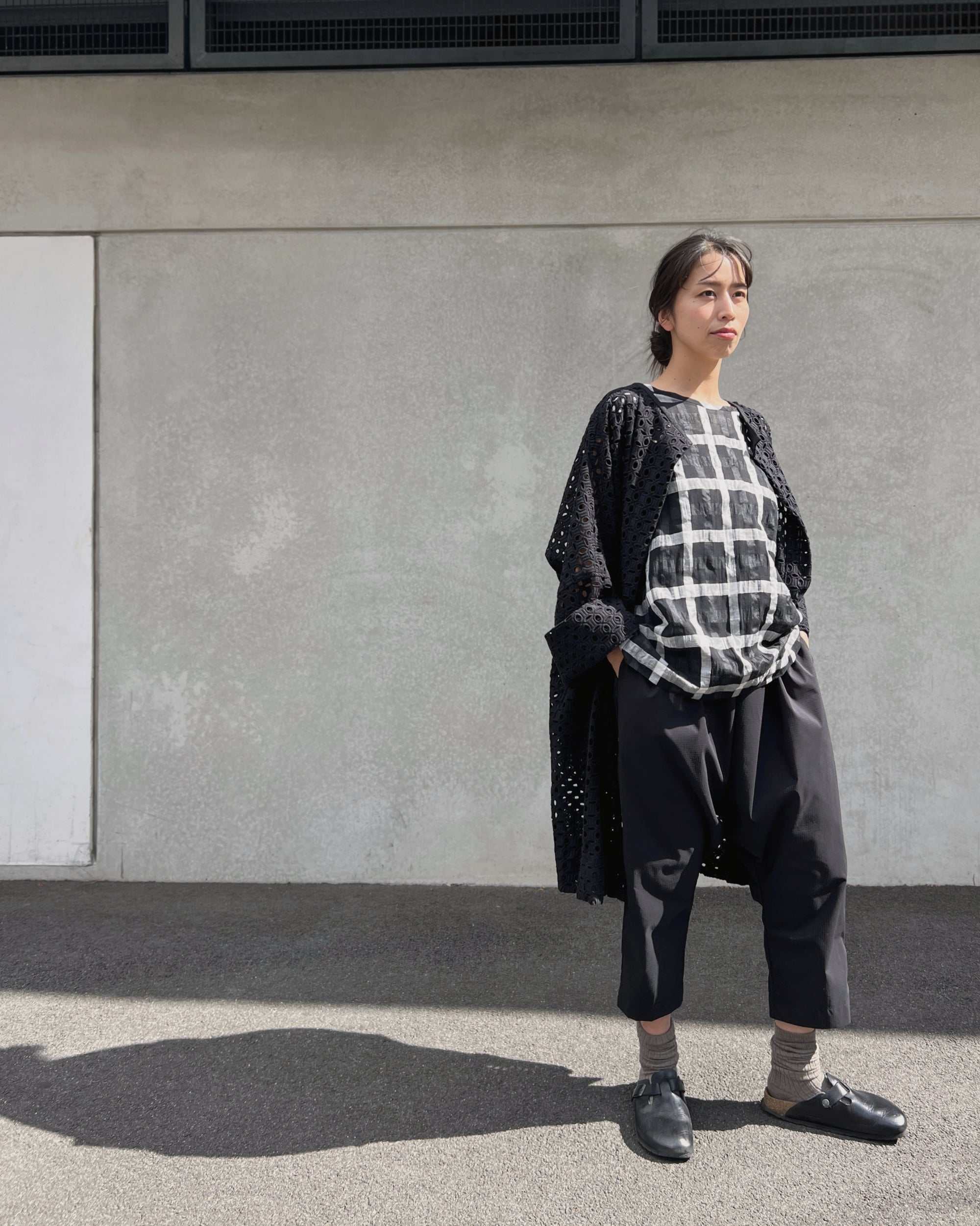 LJ struthers : fine textural check pants