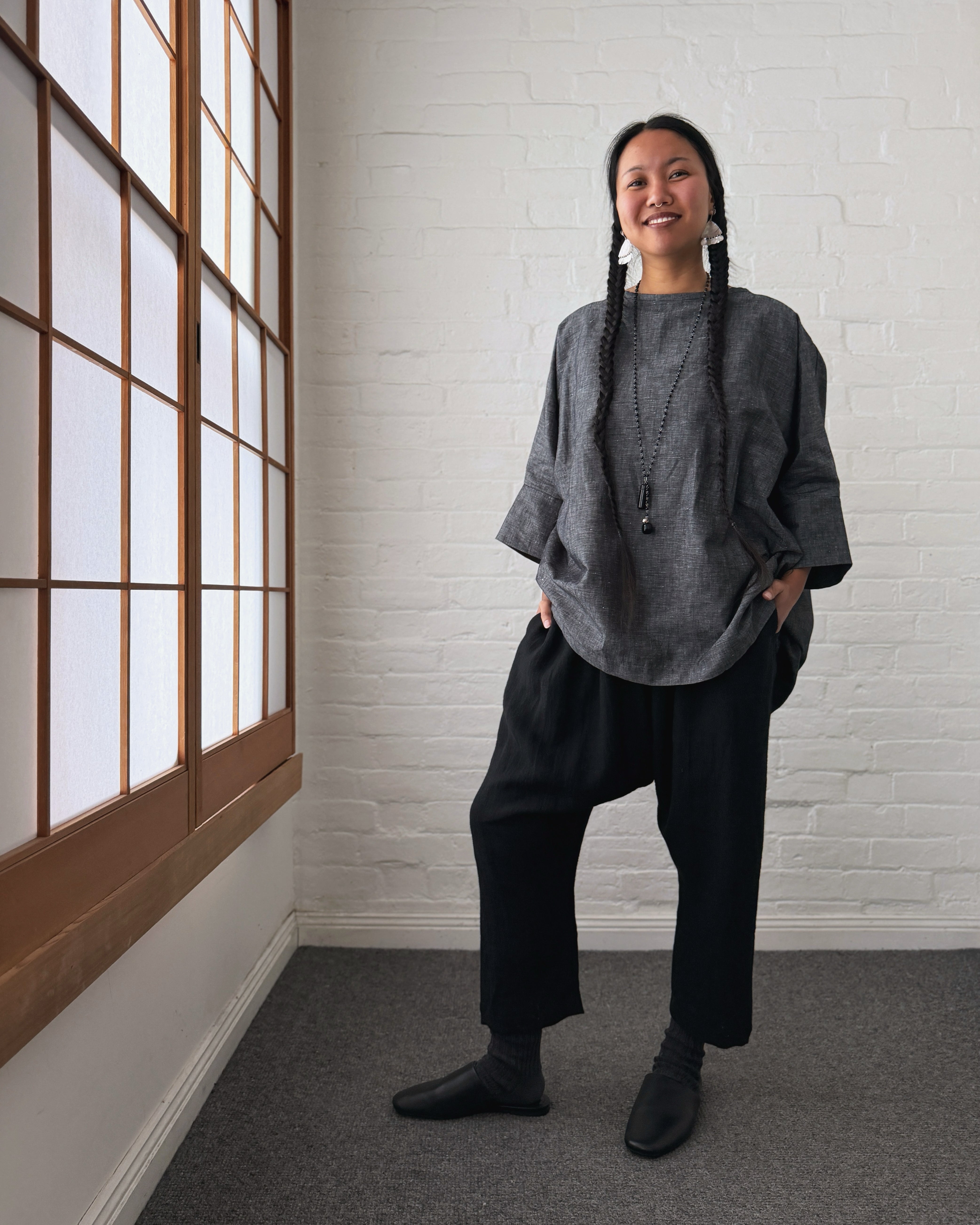 LJ struthers : ramie linen pants