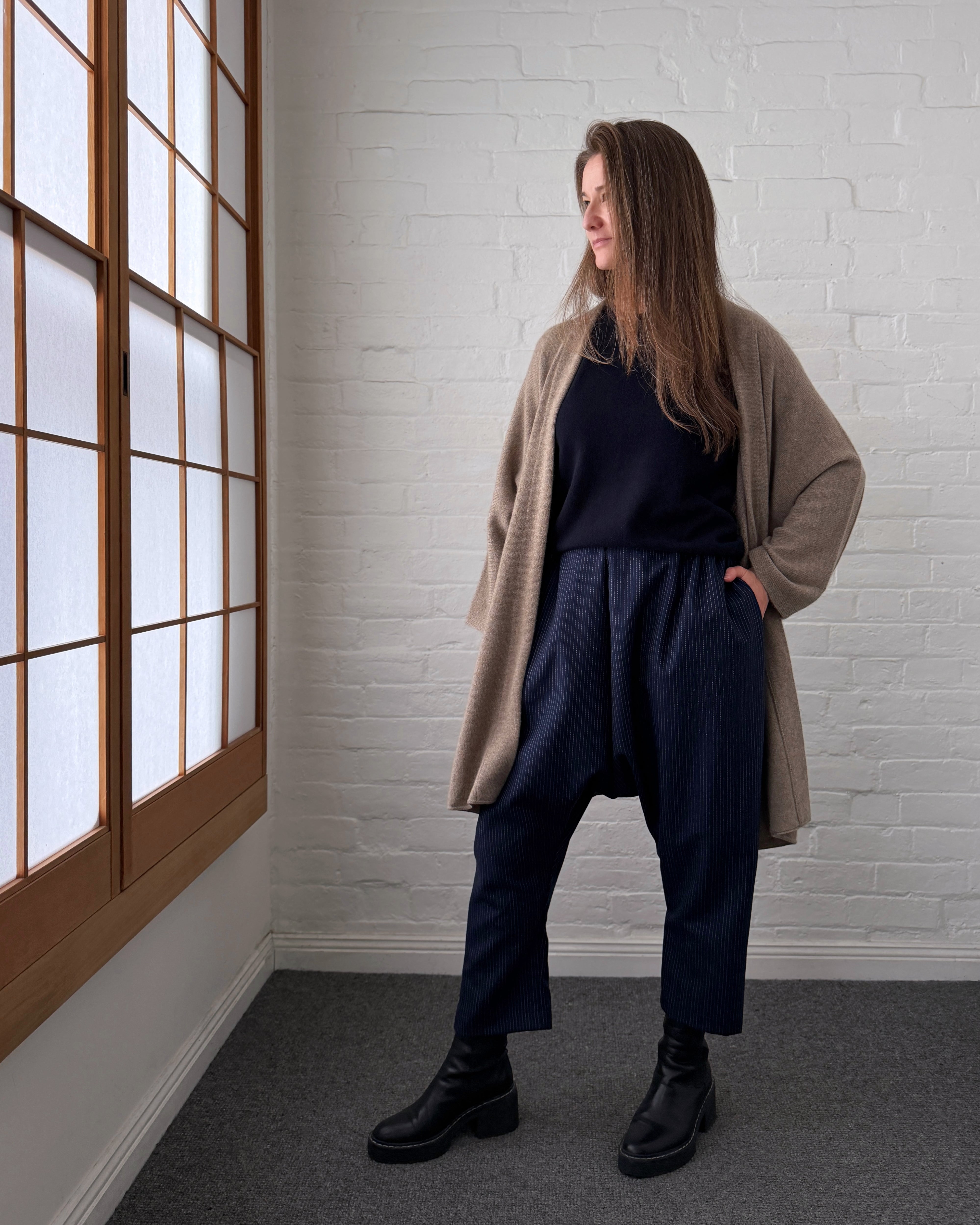 LJ struthers : wool pinstripe pants