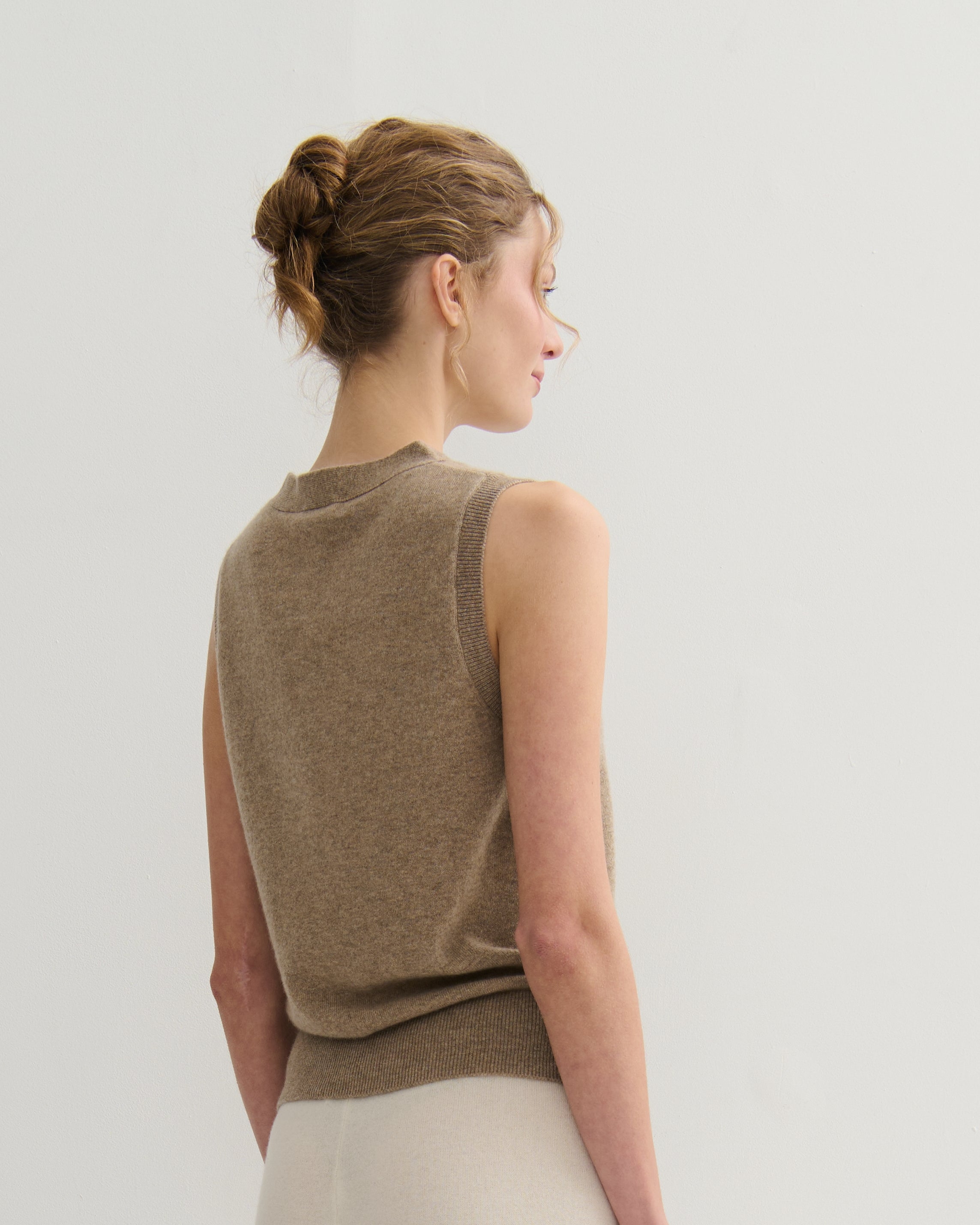cashmerism : all year round tank top in shiitake