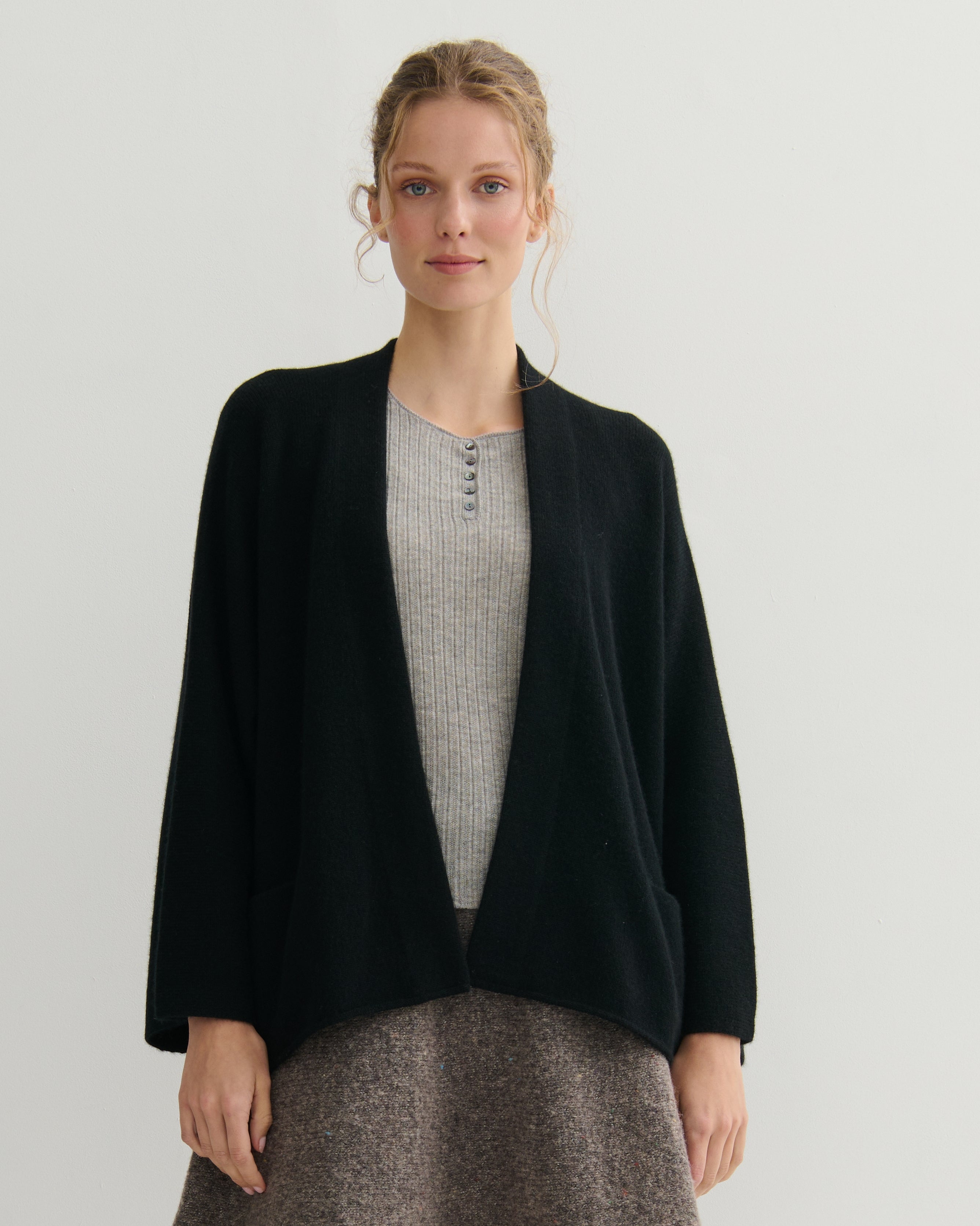 cashmerism : short icon coat in black