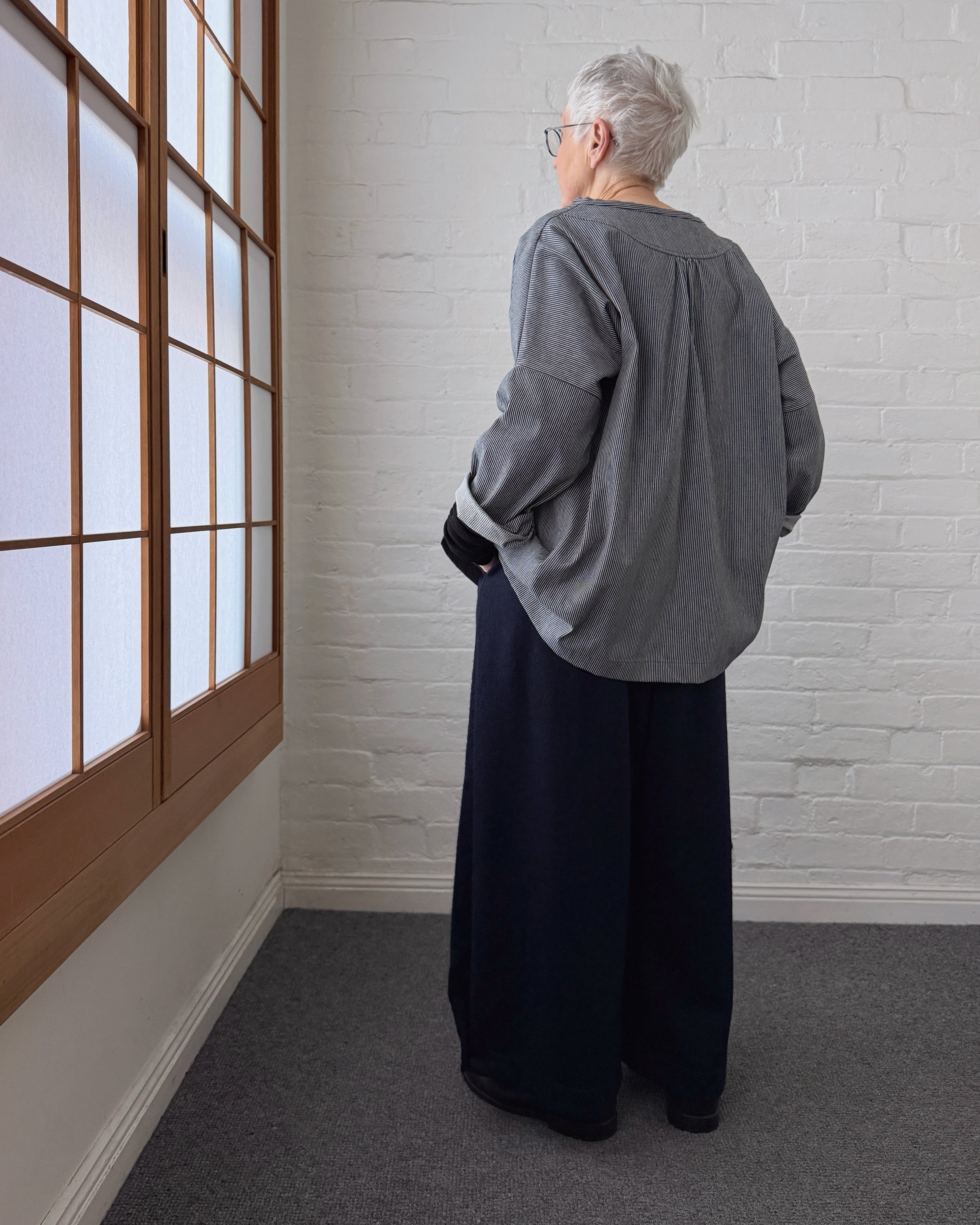 LJ struthers : wide leg wool pants