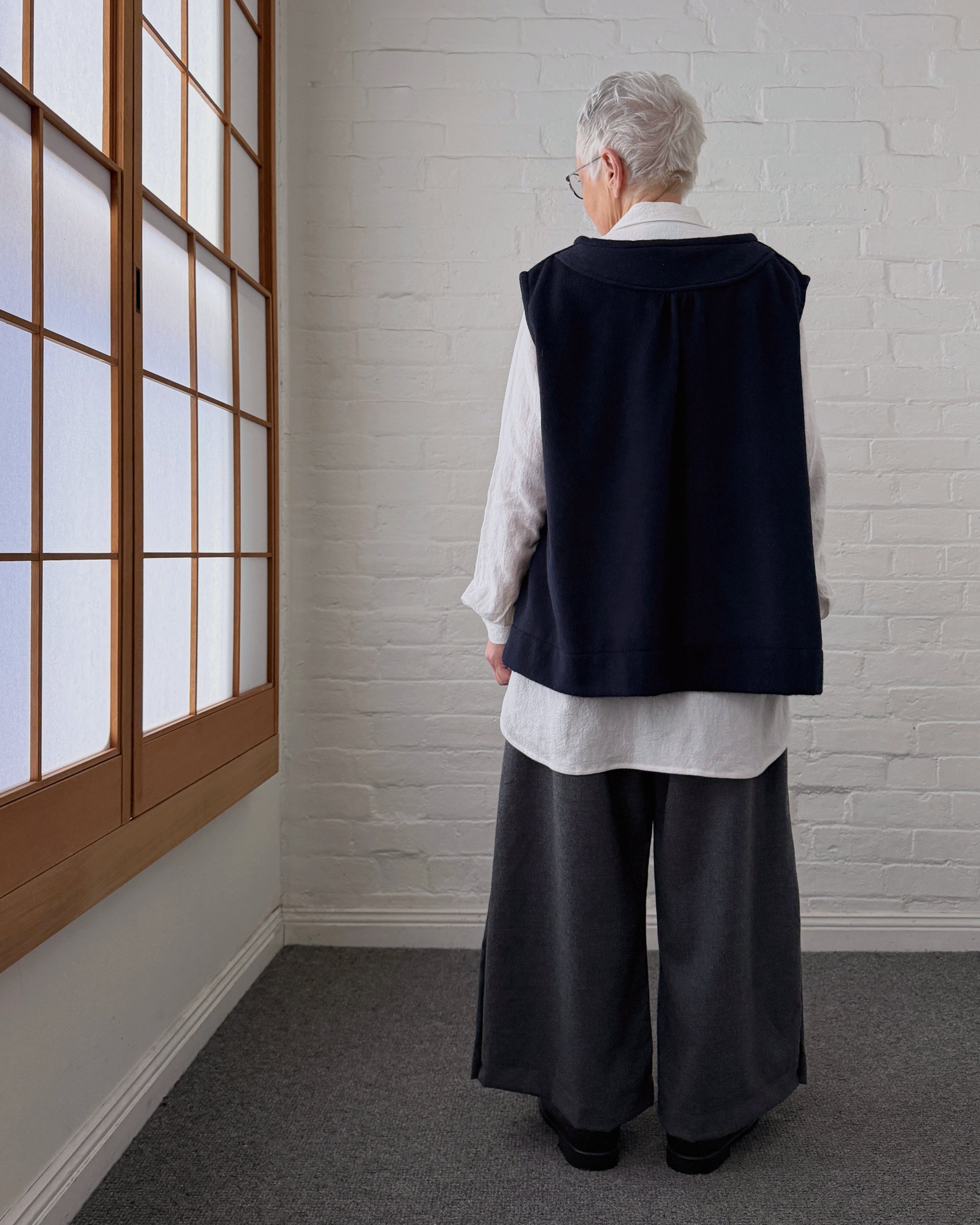 LJ struthers : wide leg wool pants