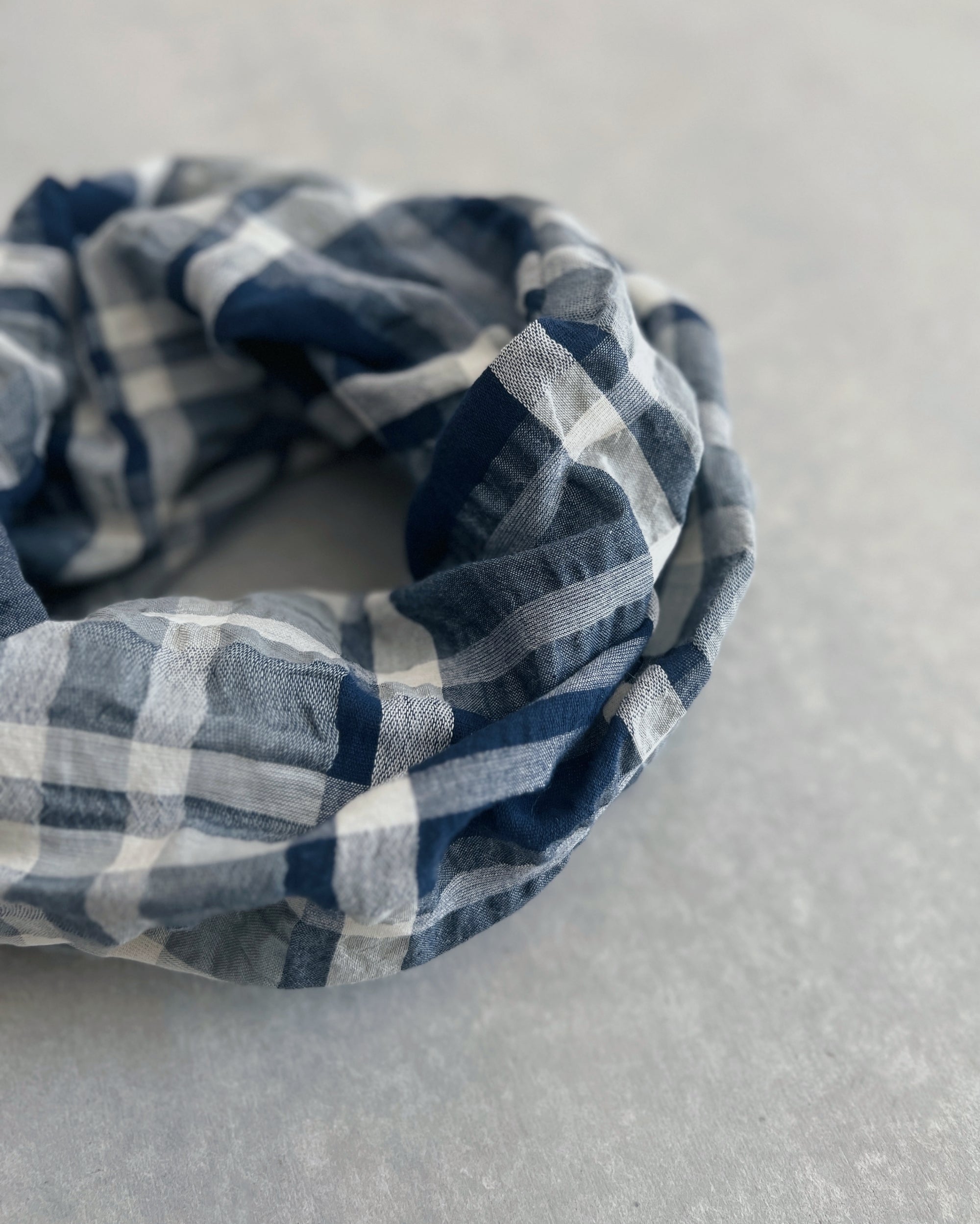 'm' for the maker : check cotton origin loop scarf