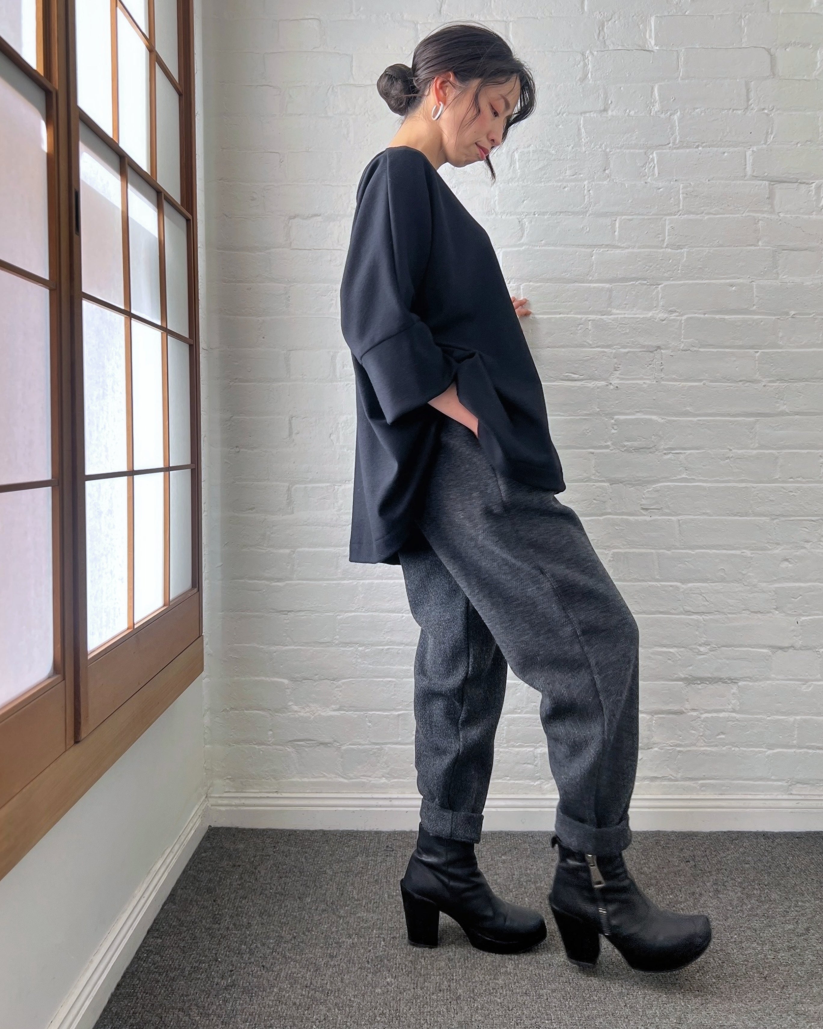 LJ struthers :  charcoal wool pants