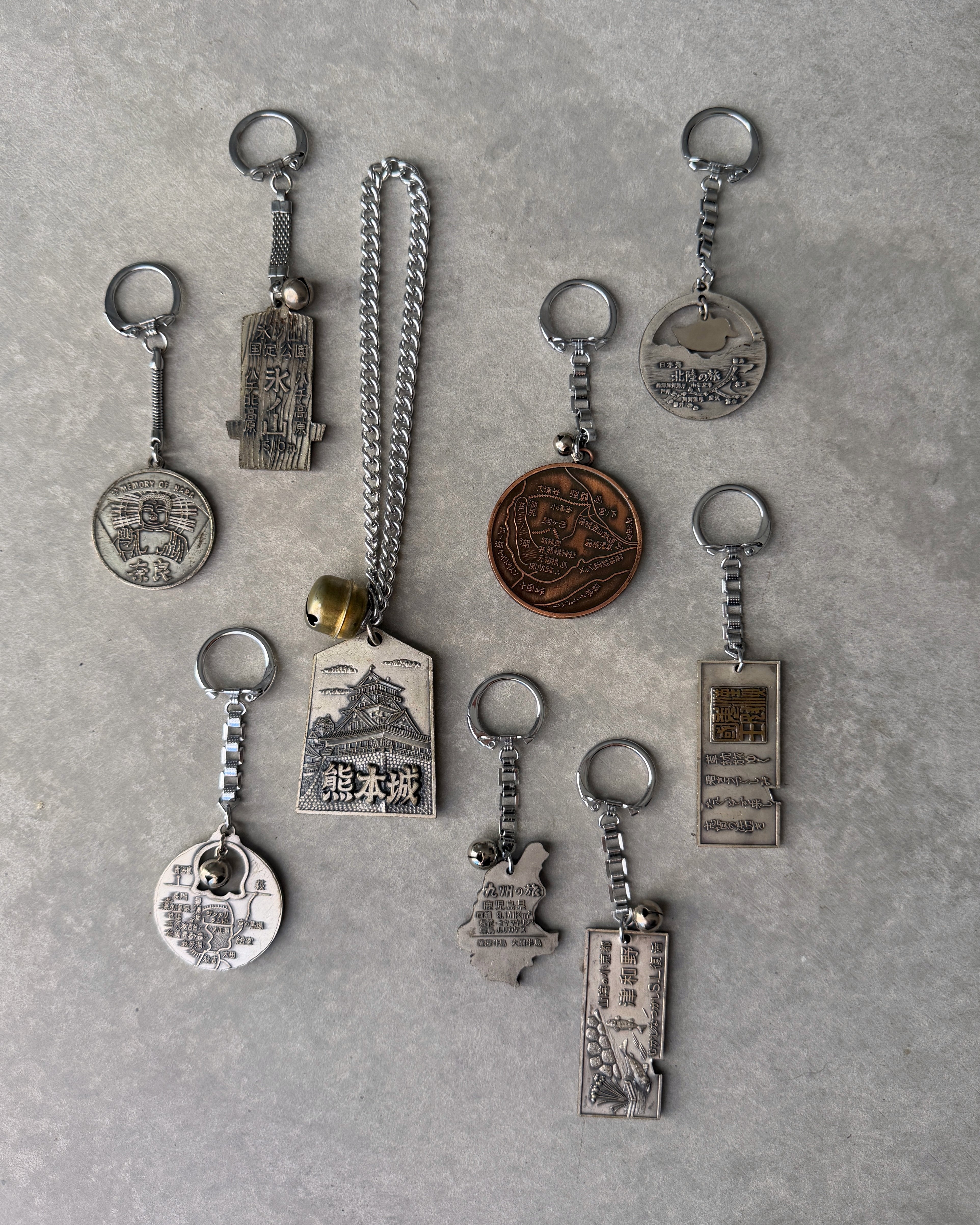 vintage Japanese key rings
