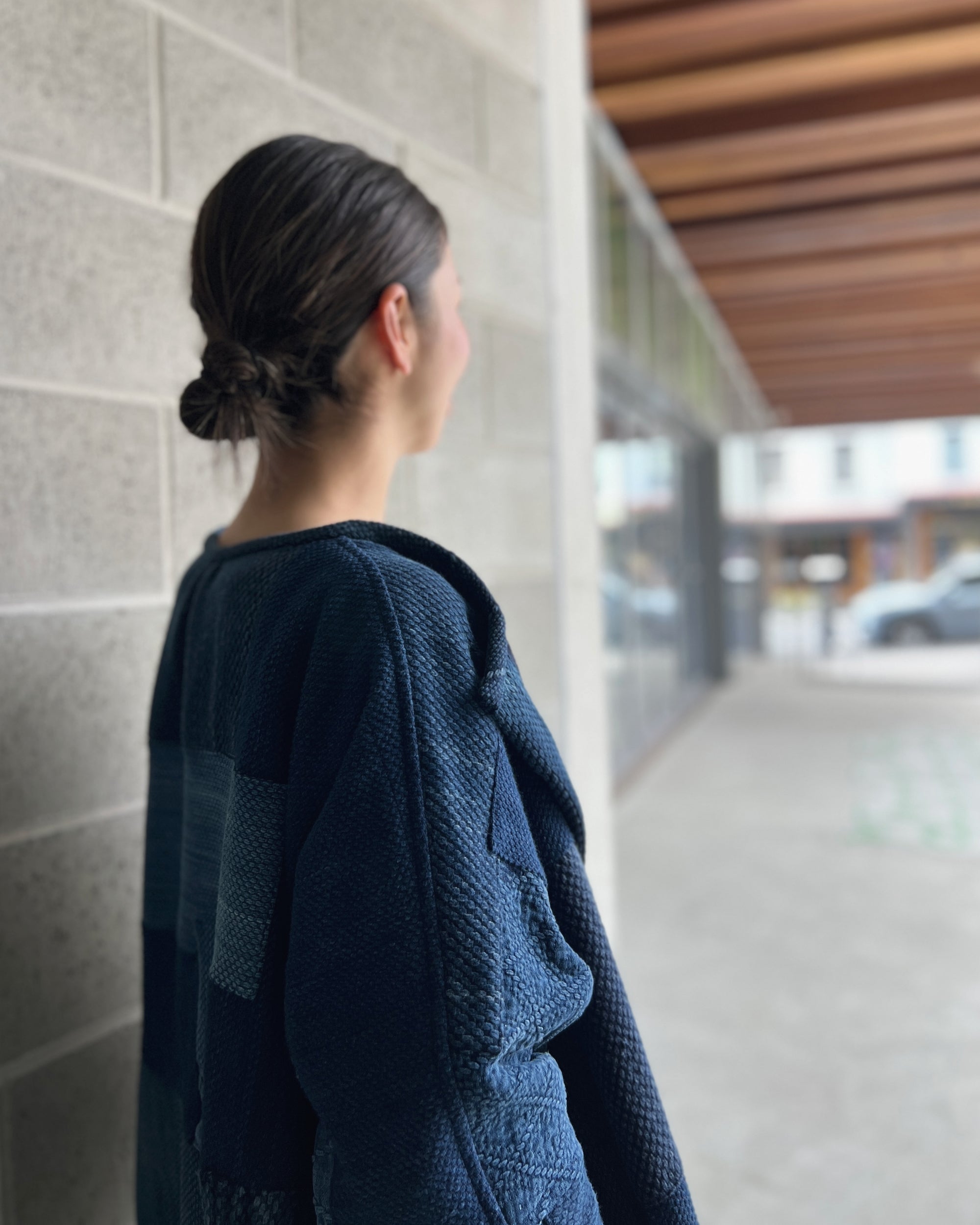 LJ struthers : aizome gallery coat