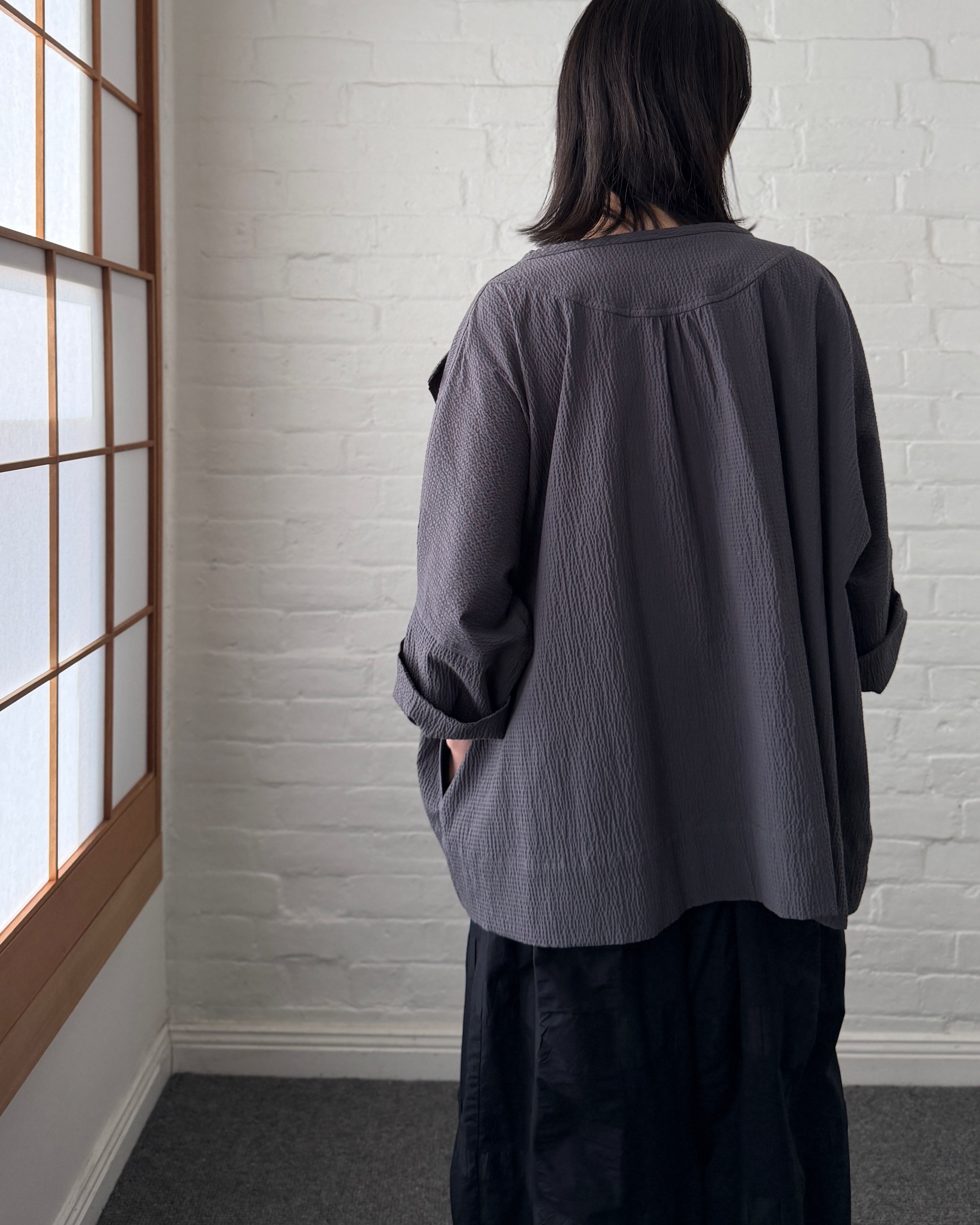 LJ struthers : textured cotton haiku jacket