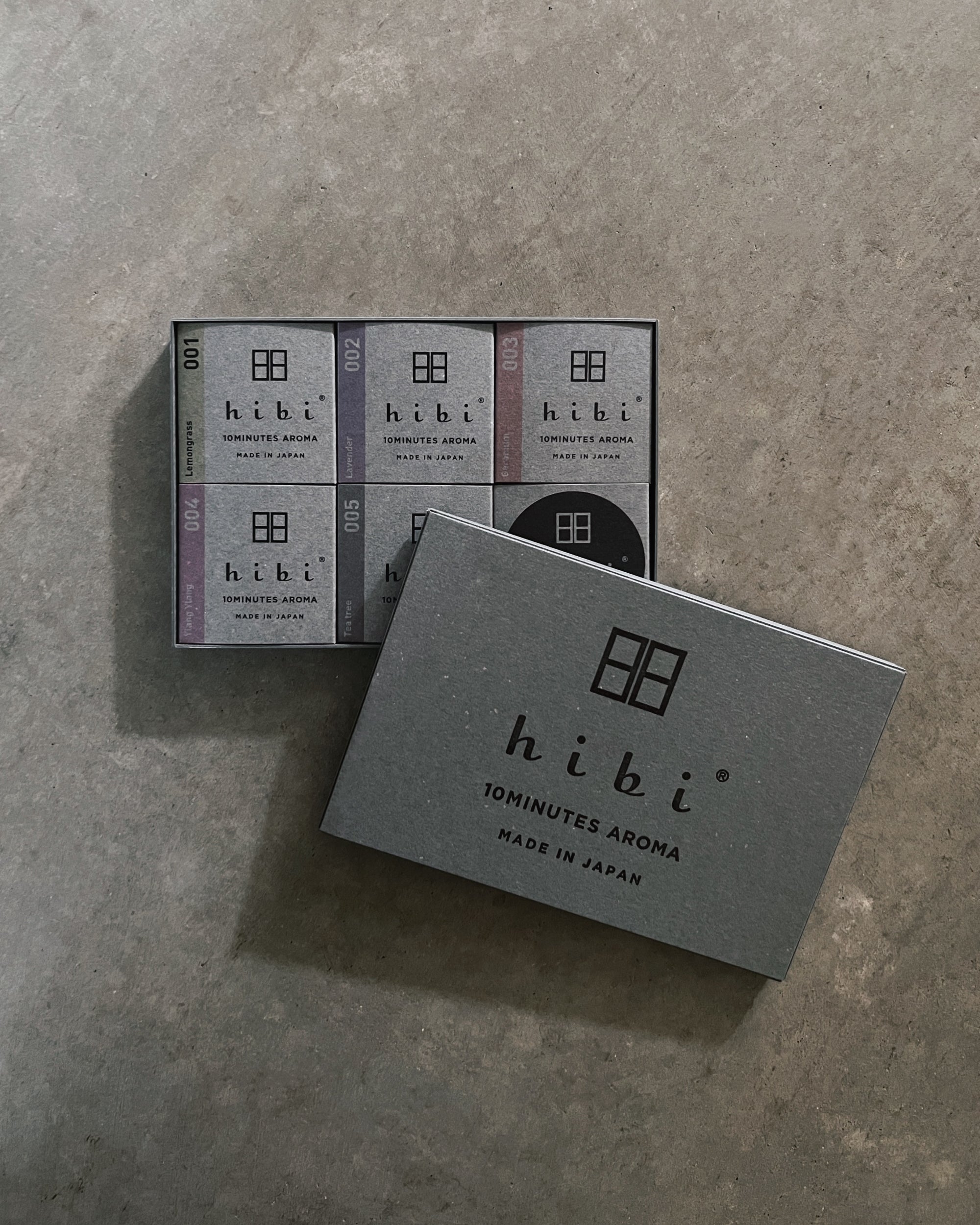 hibi 10 minute incense : modern scents gift box