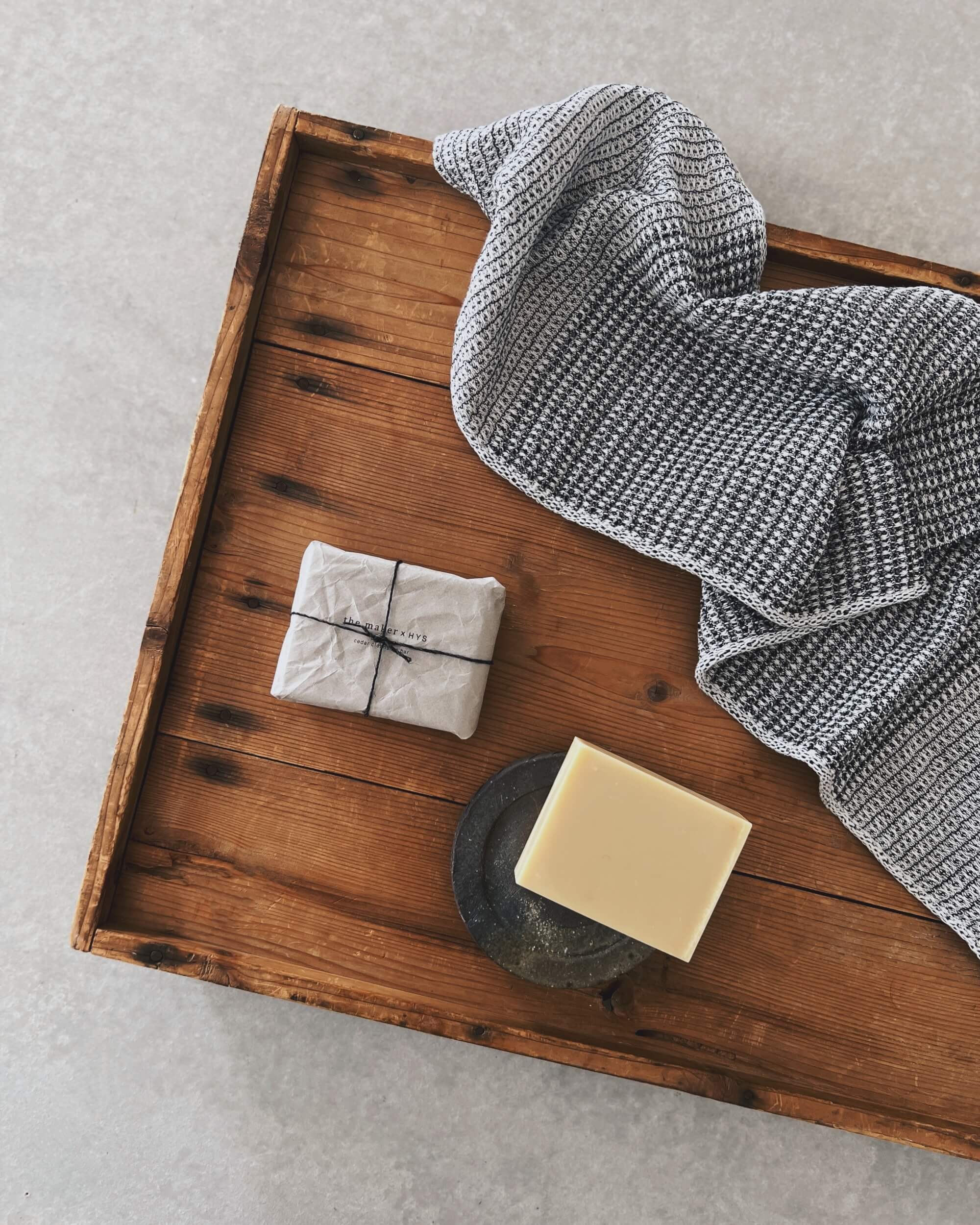 the maker x HYS: cedar cleansing bar