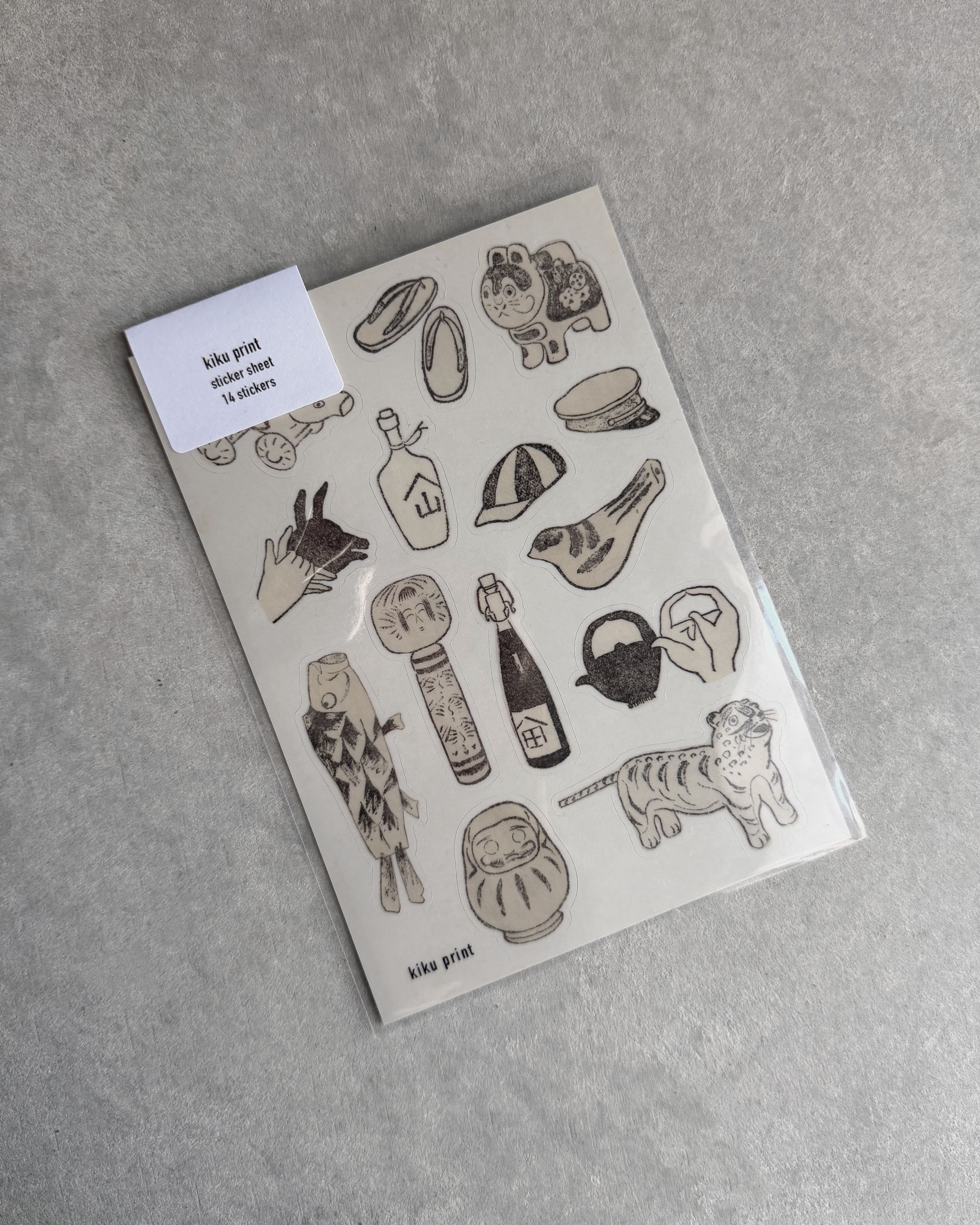 kiku print : sticker sheet - showa curios