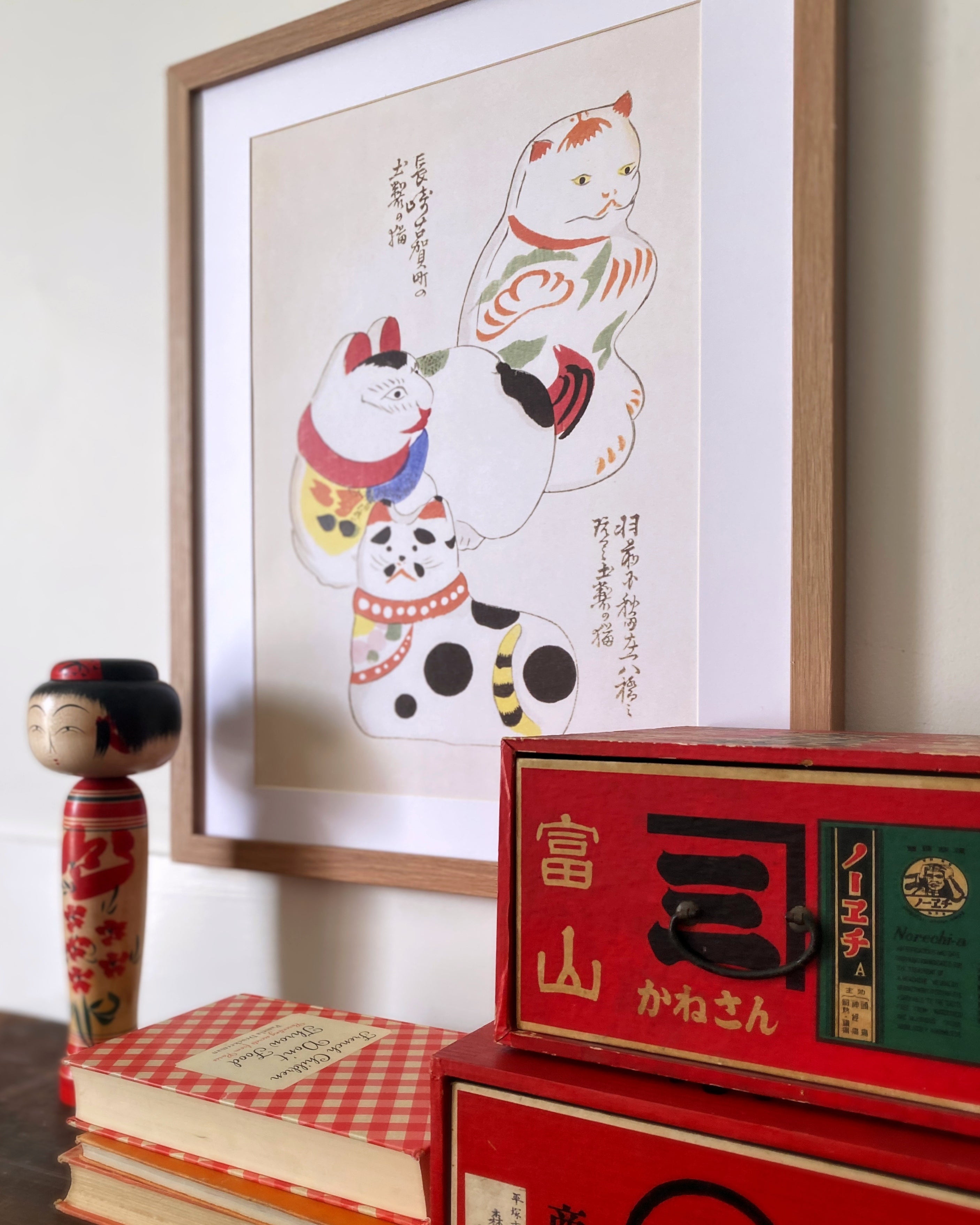 kiku print / A3 print : cats of Edo