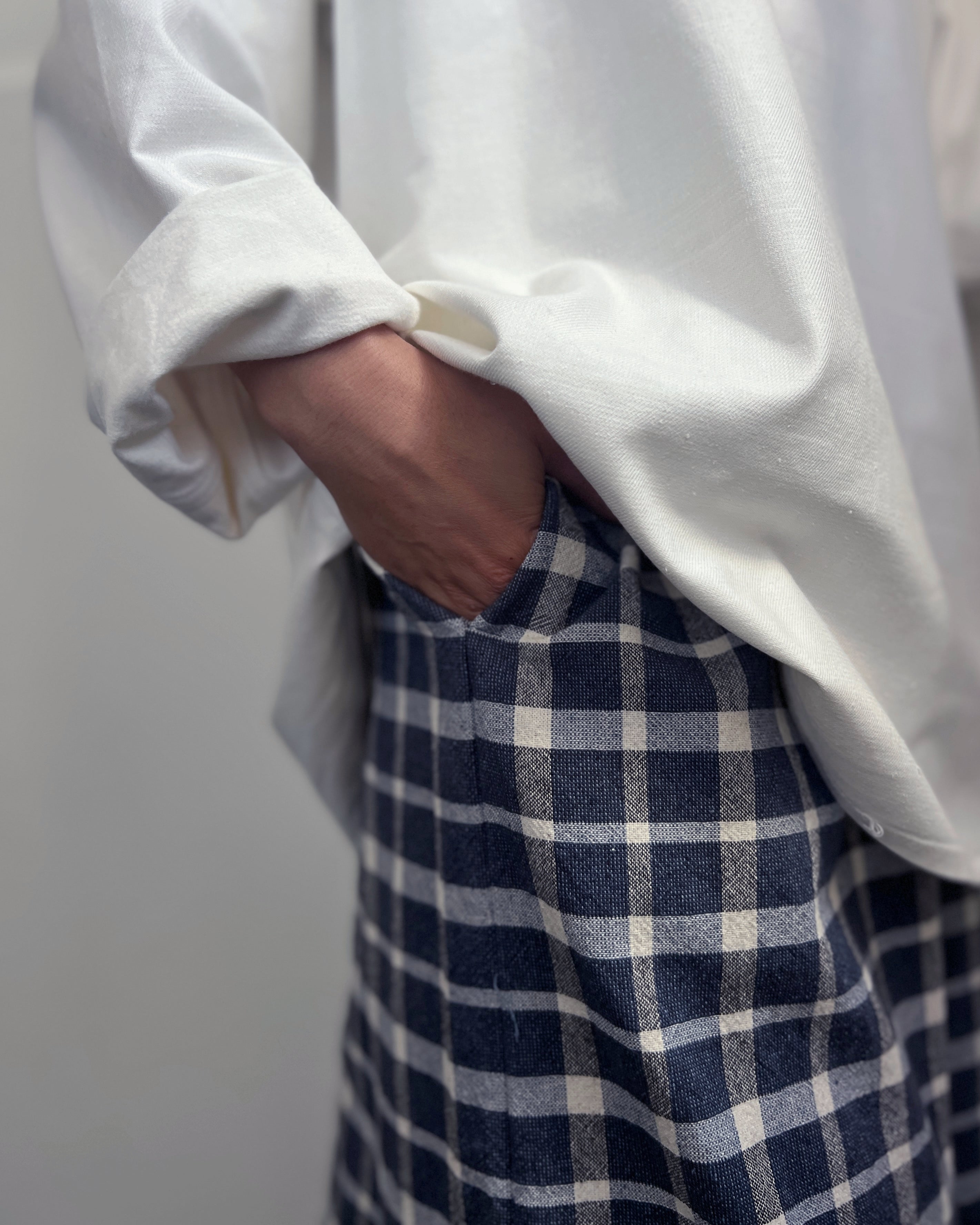 cotton plaid pants