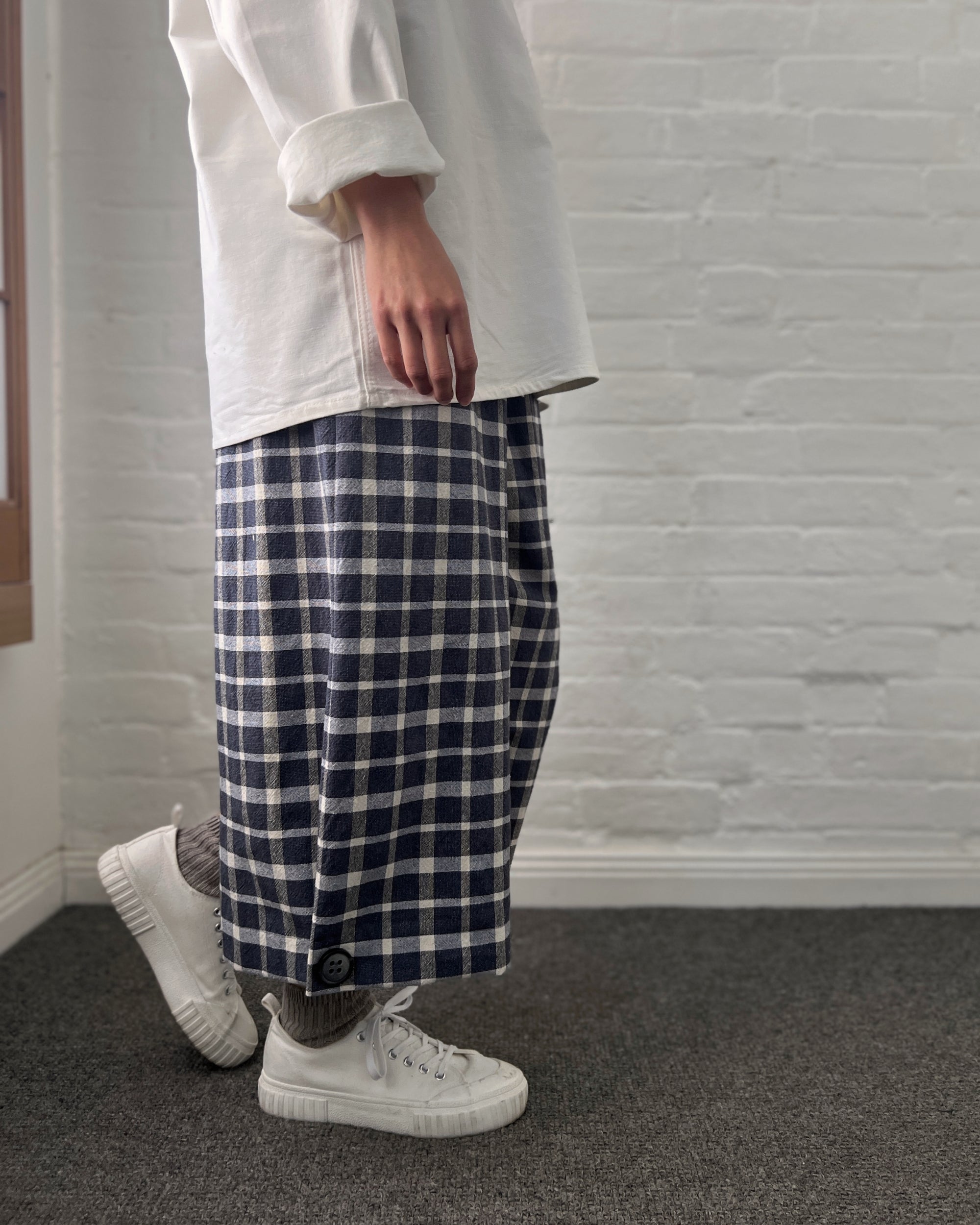 cotton plaid pants