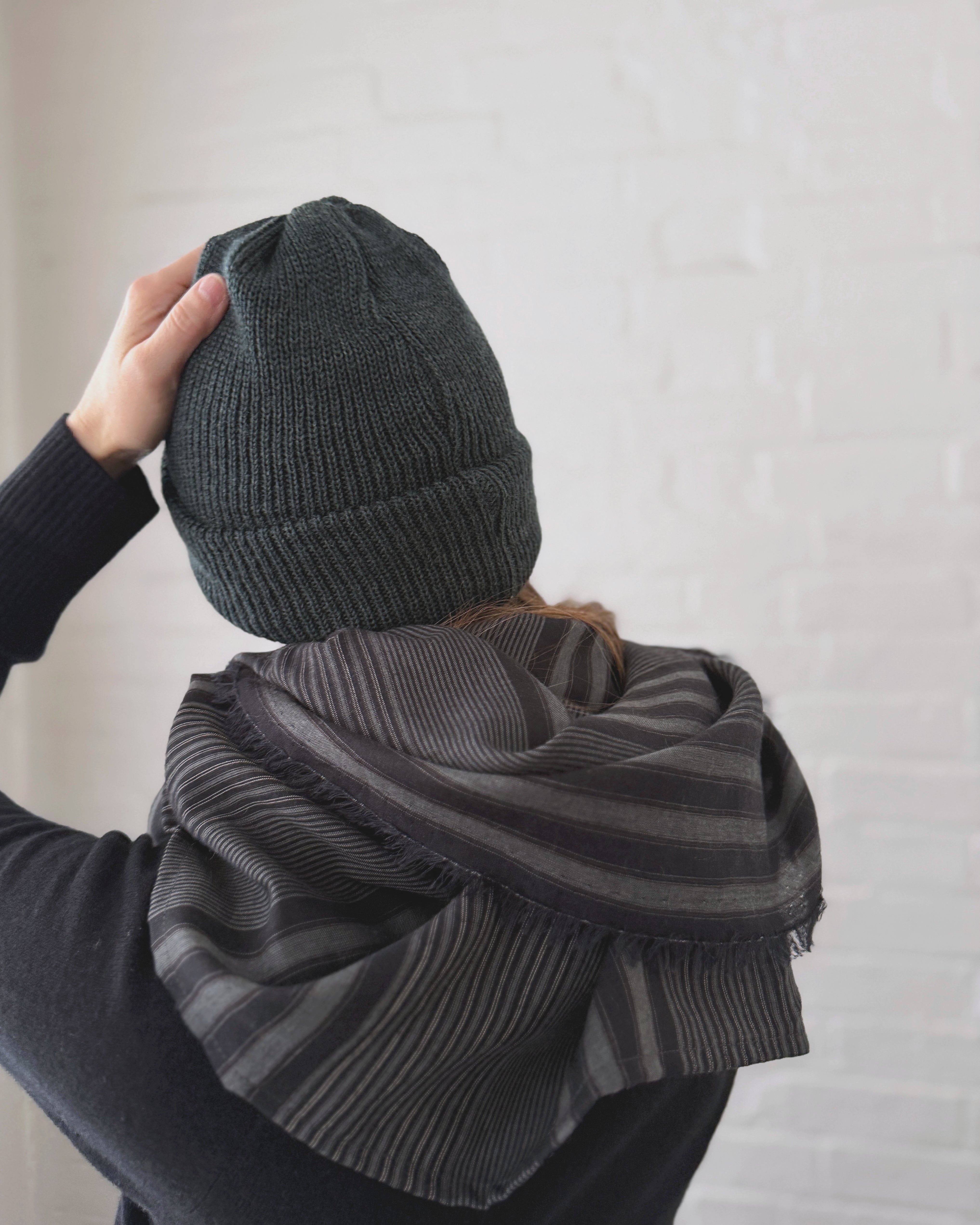 'm' for the maker : fuyu merino beanie in evergreen
