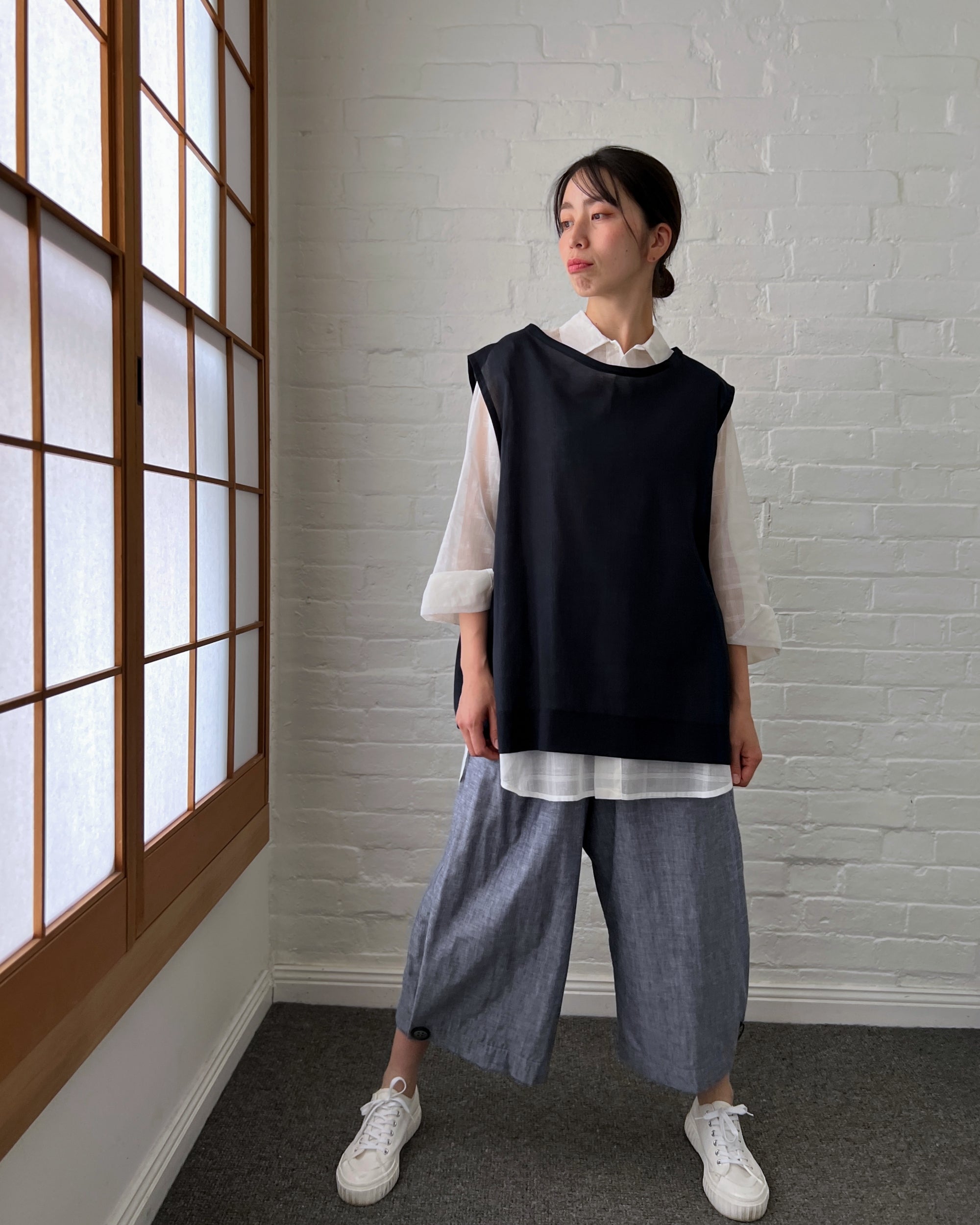 LJ struthers : sheer cotton tunic
