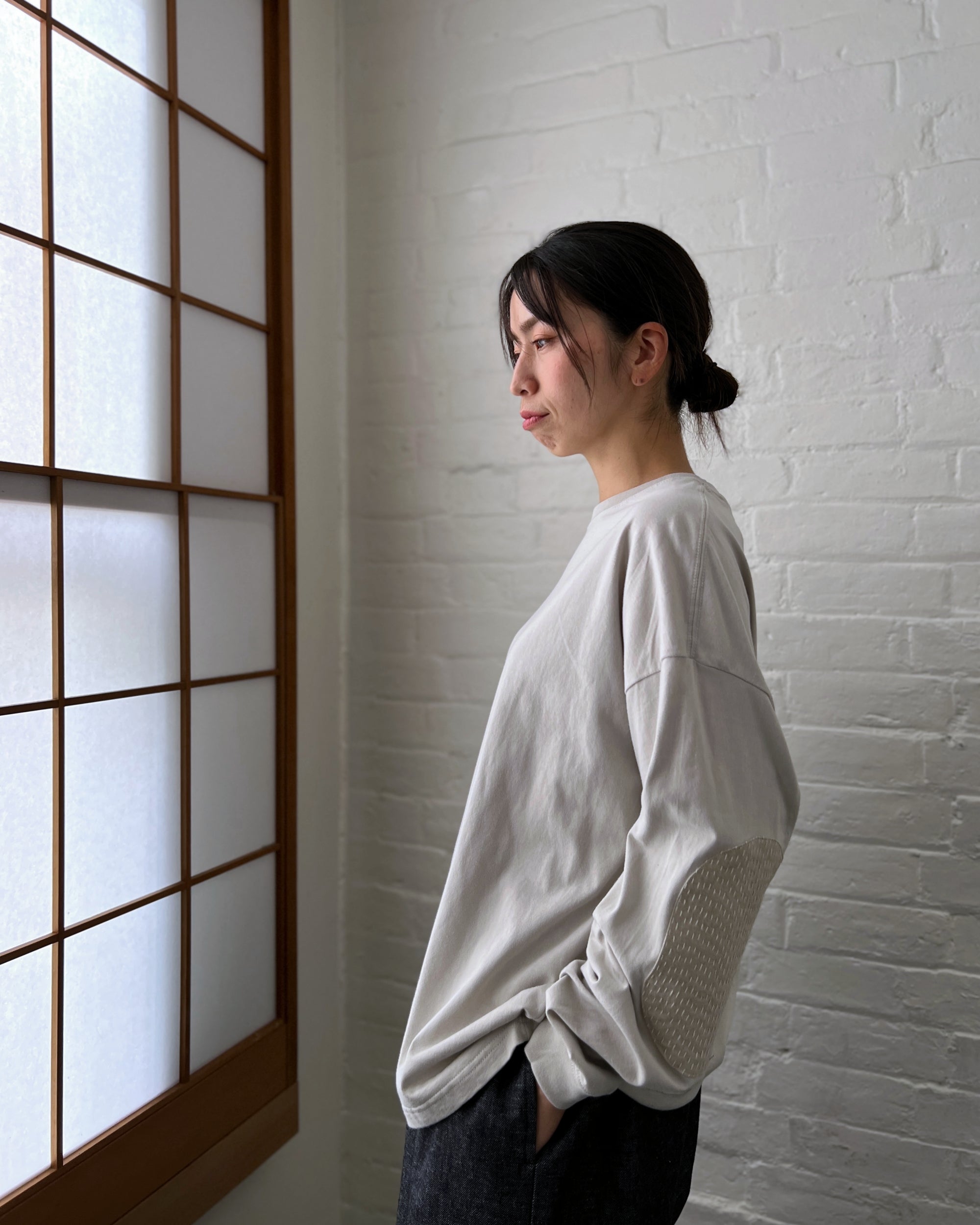 TERAS : sashiko long sleeve t-shirt