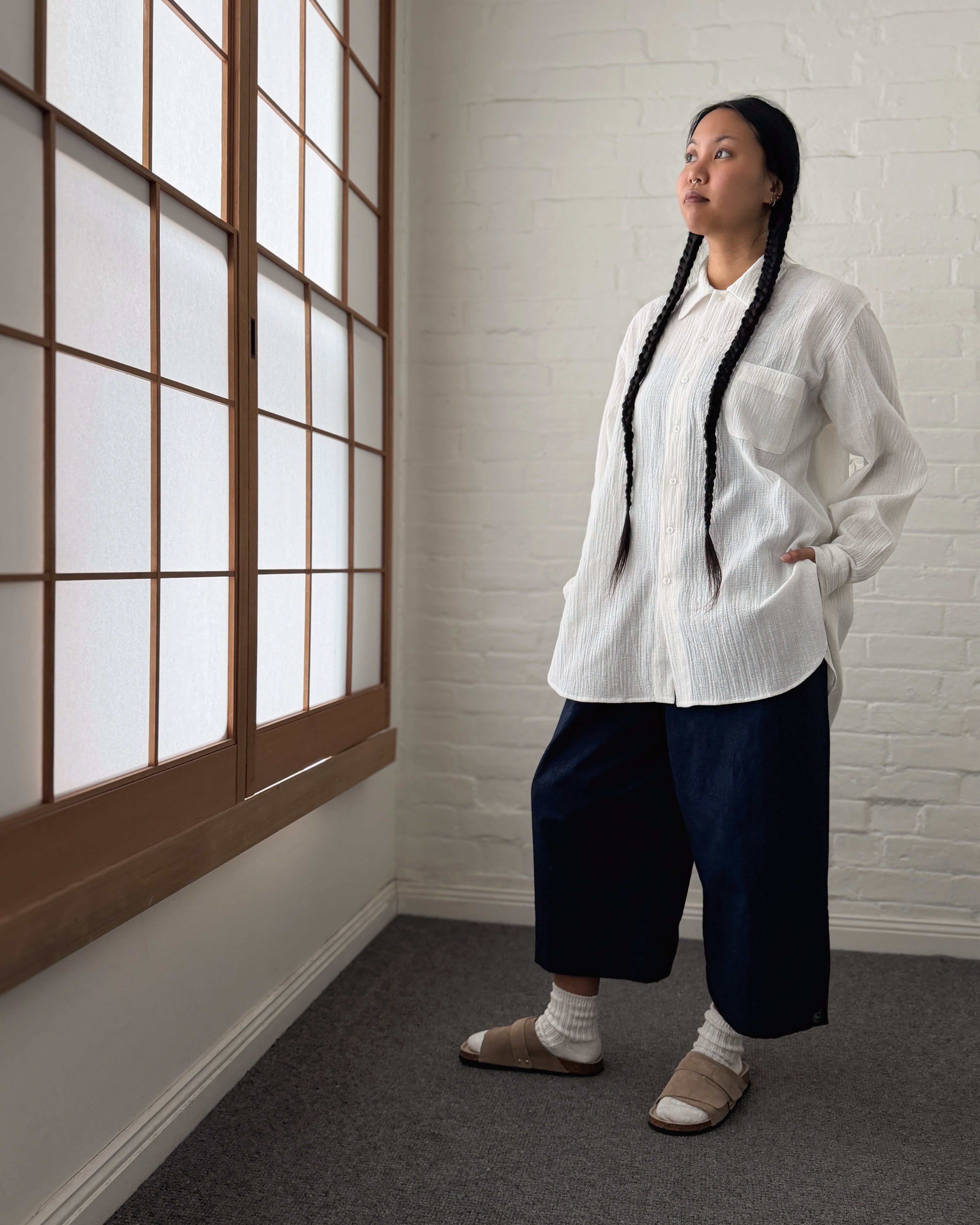 LJ struthers : indigo dyed pants