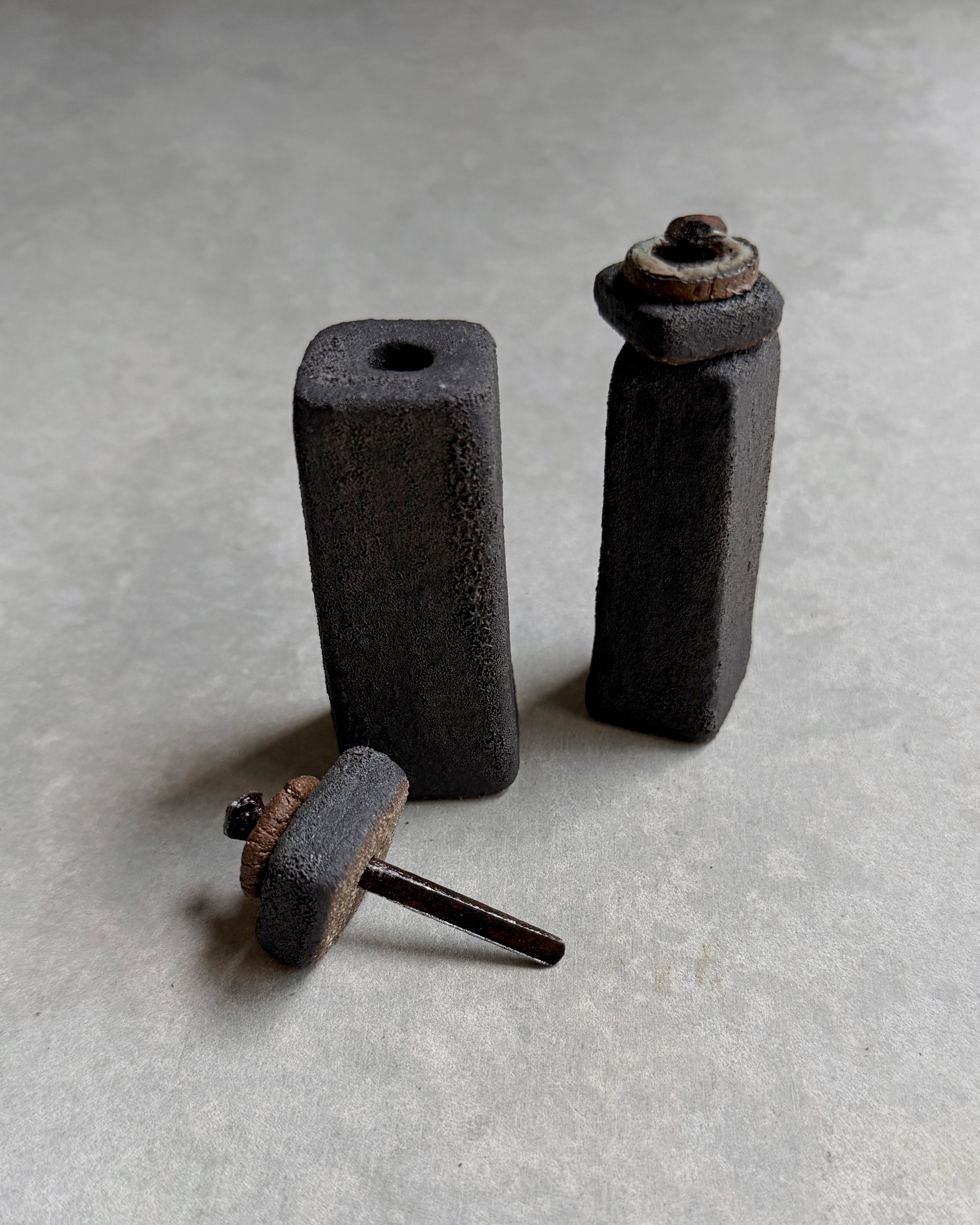 Scribed by Jo Reid-Speirs : lidded ceramic vase