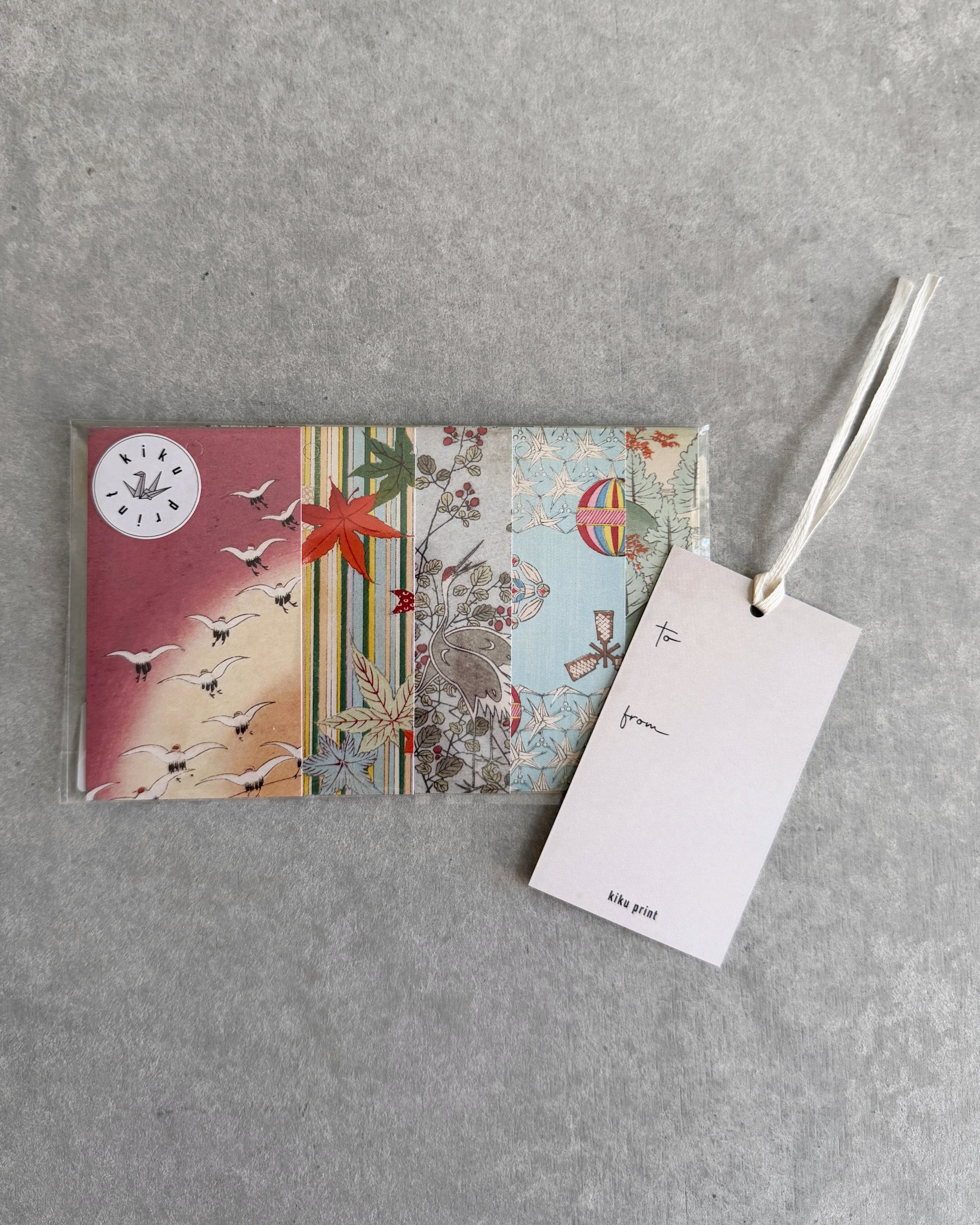 kiku print : kimono gift tags