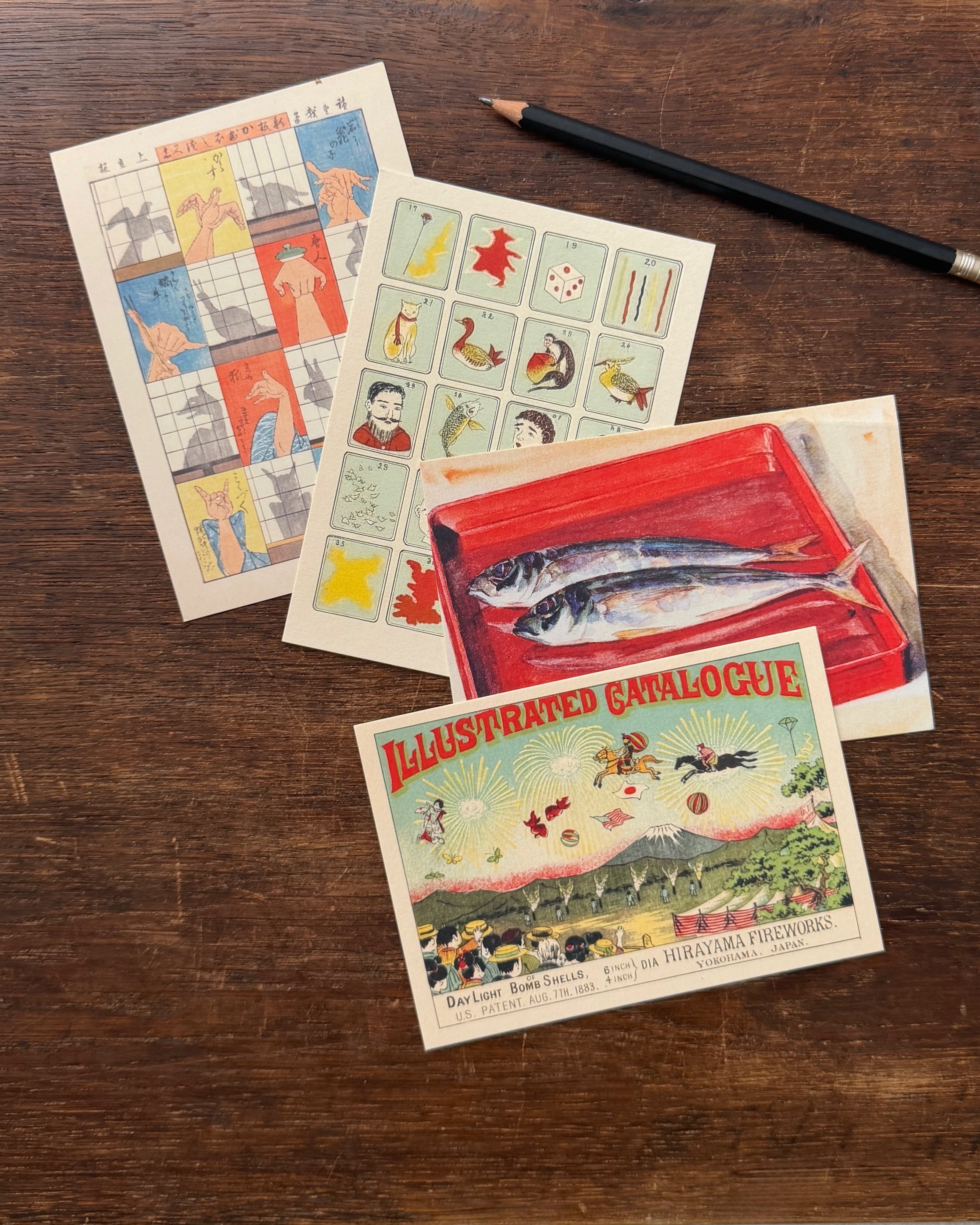 kiku print : postcard - fireworks