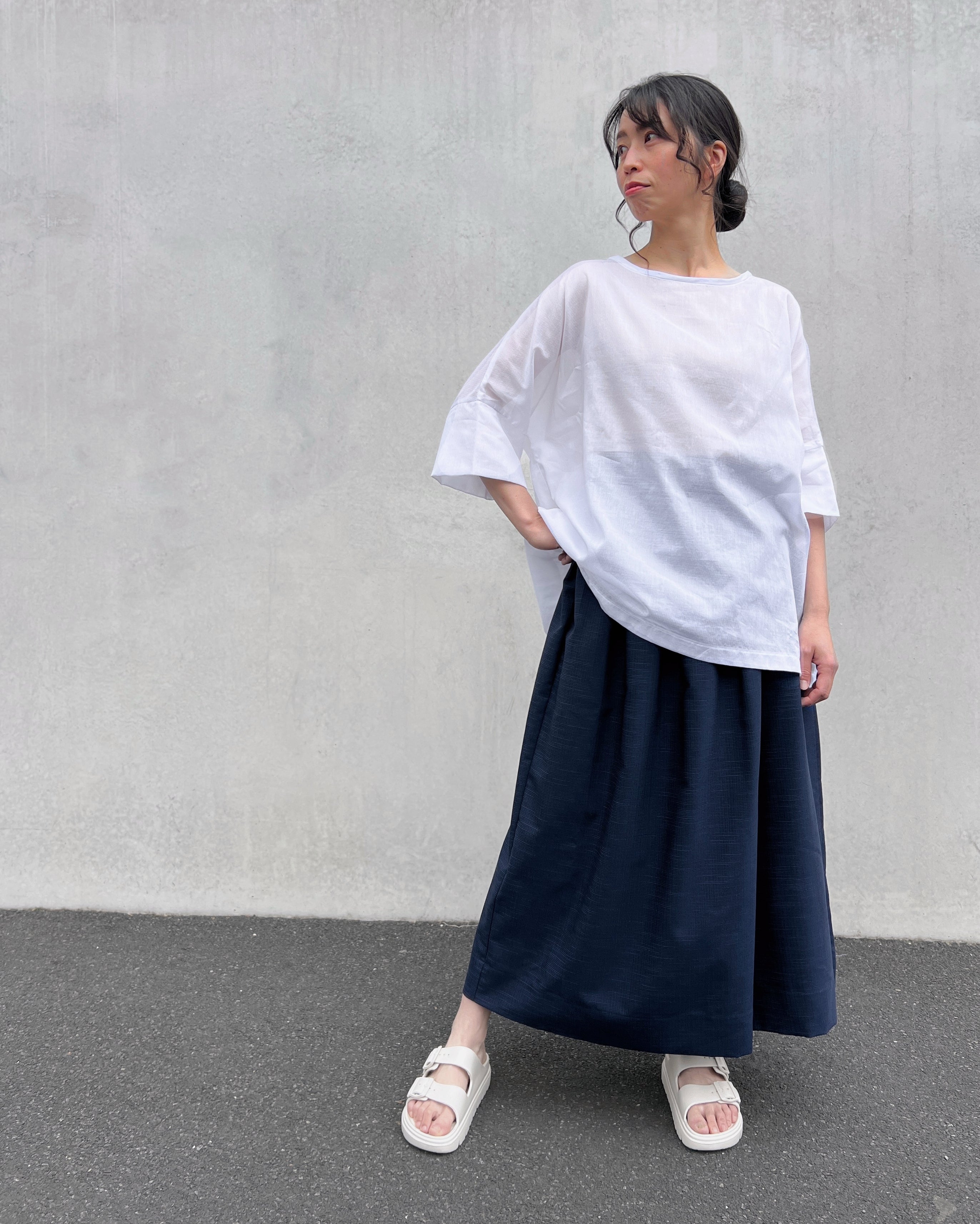 LJ struthers : fine cotton lunar smock