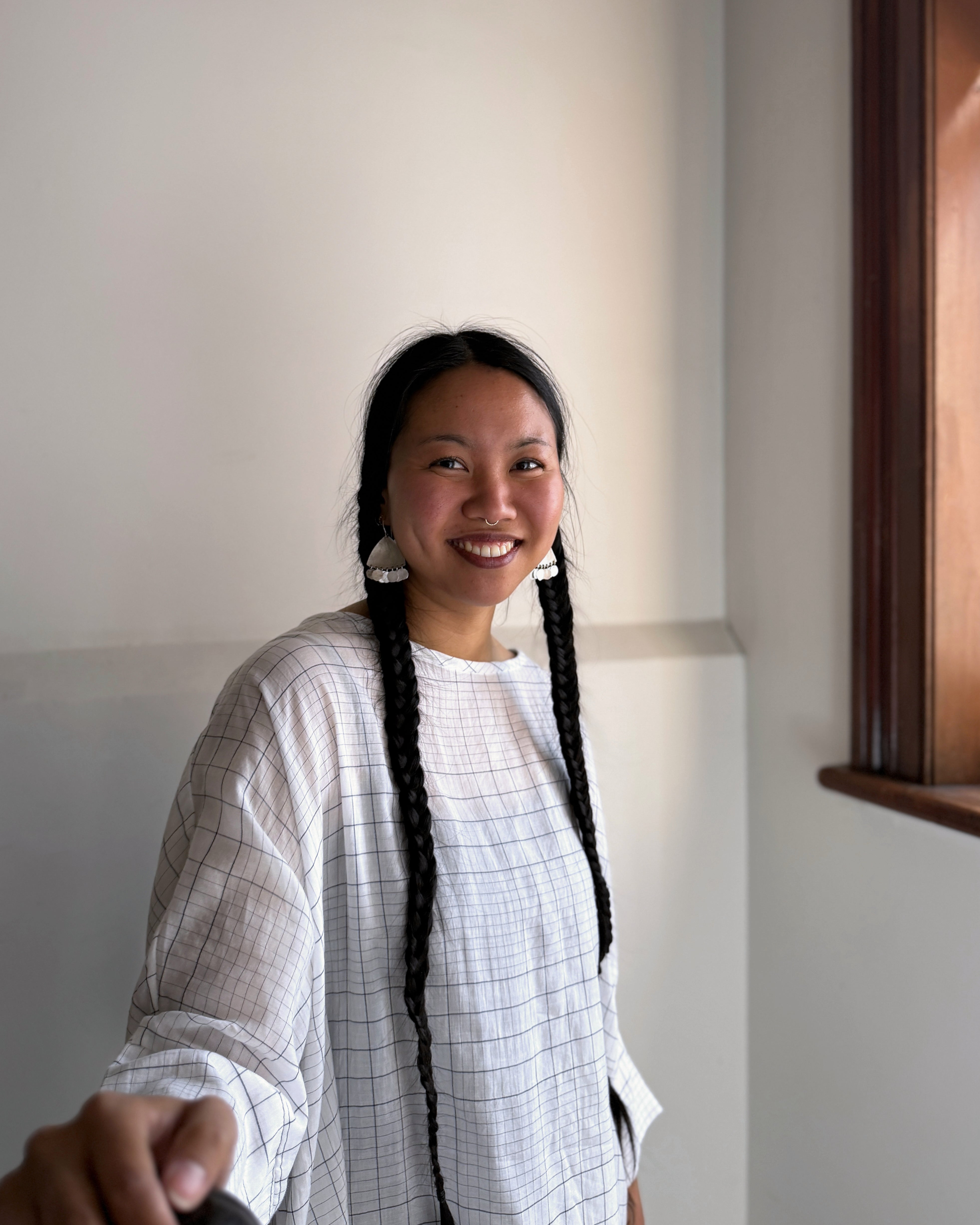 LJ struthers : lightweight cotton lunar smock