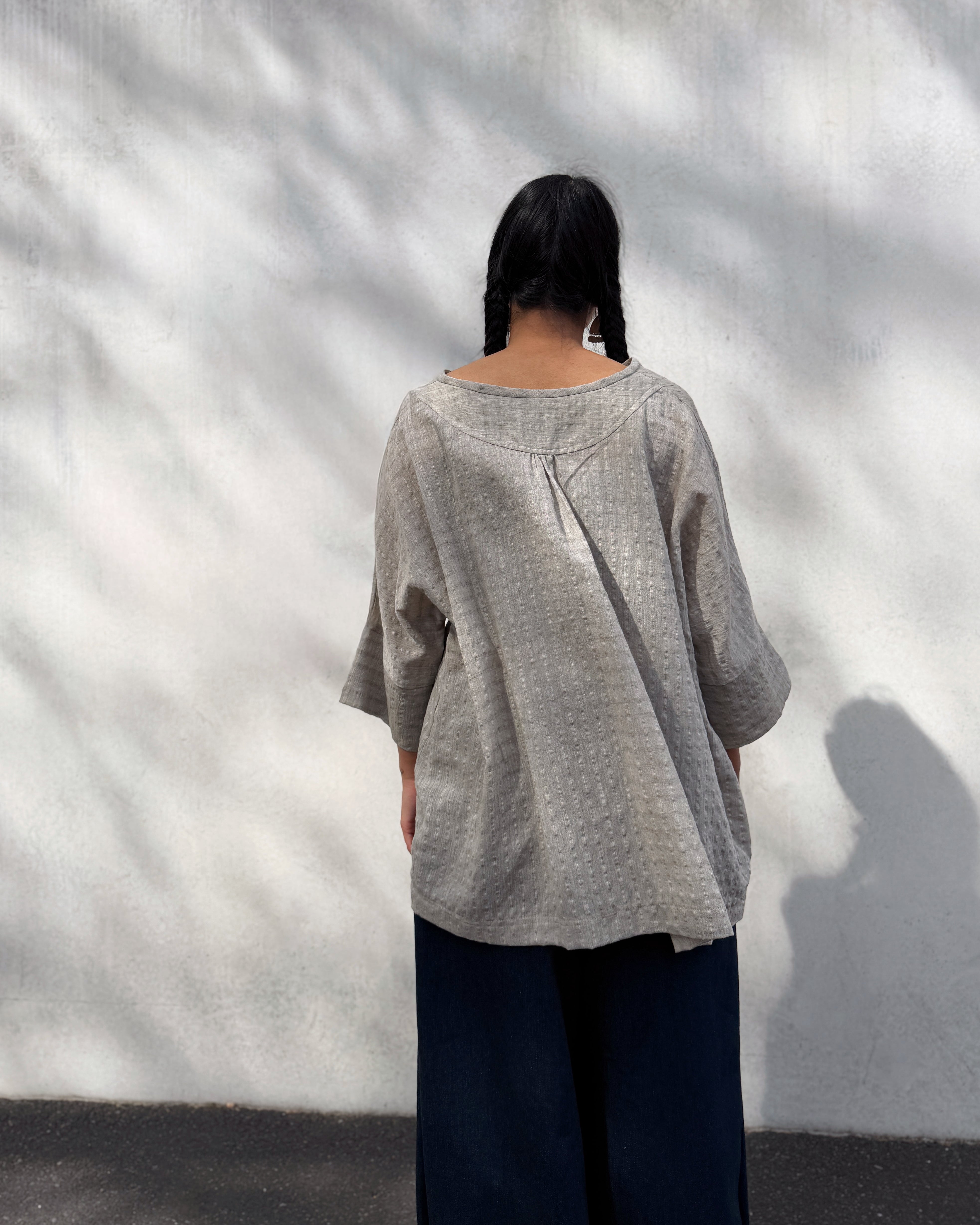 LJ struthers : lightweight linen/cotton lunar smock