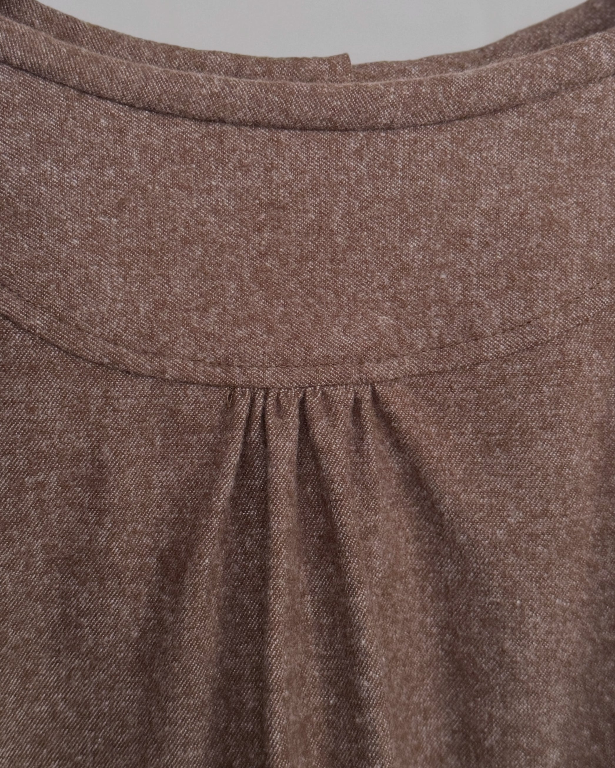 LJ struthers : collarless brushed cotton shirt