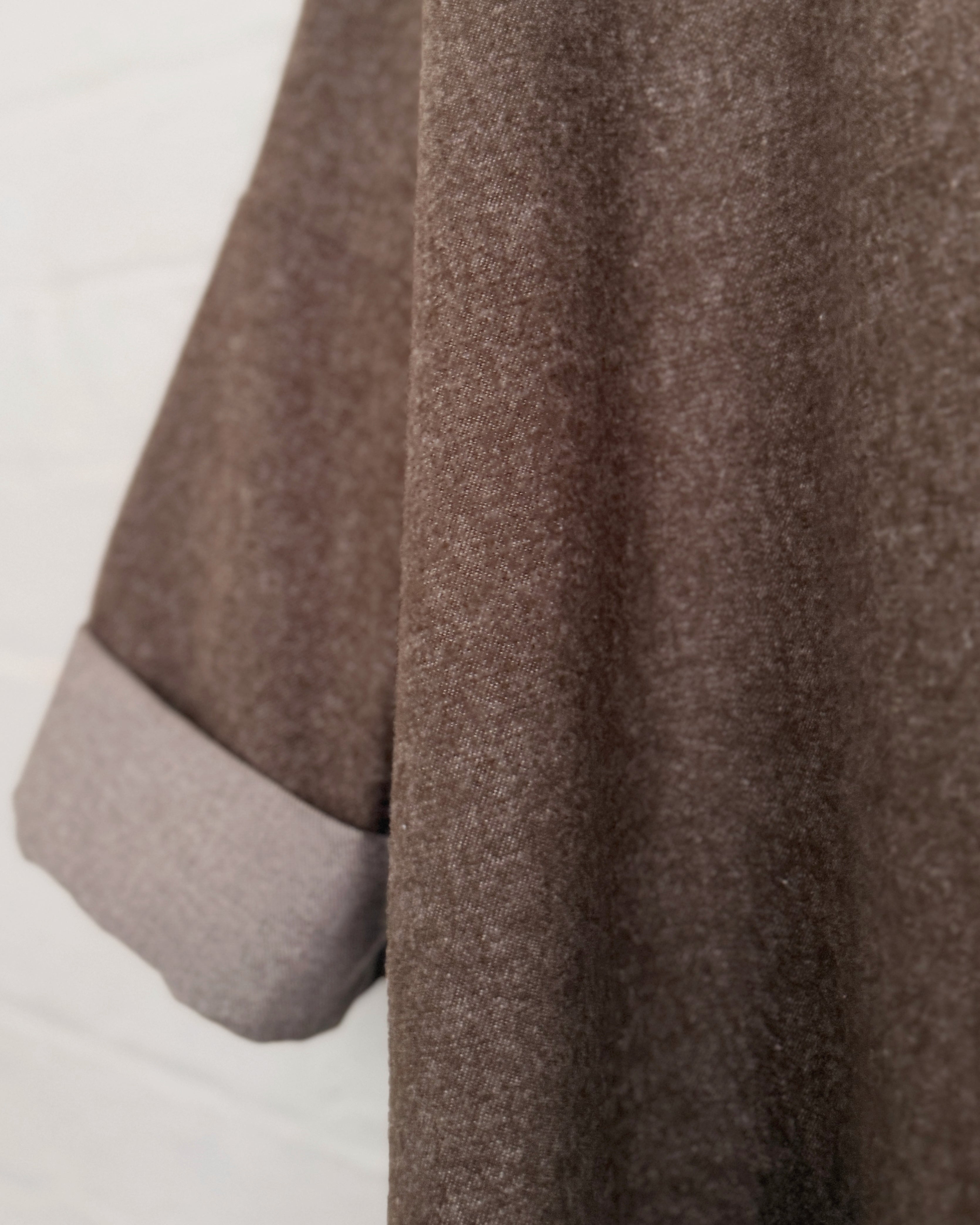LJ struthers : collarless brushed cotton shirt