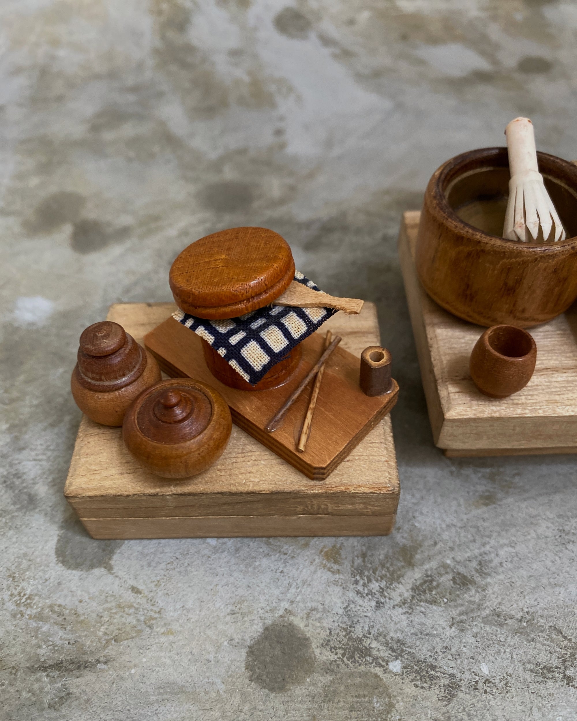 vintage japanese miniature kitchen set