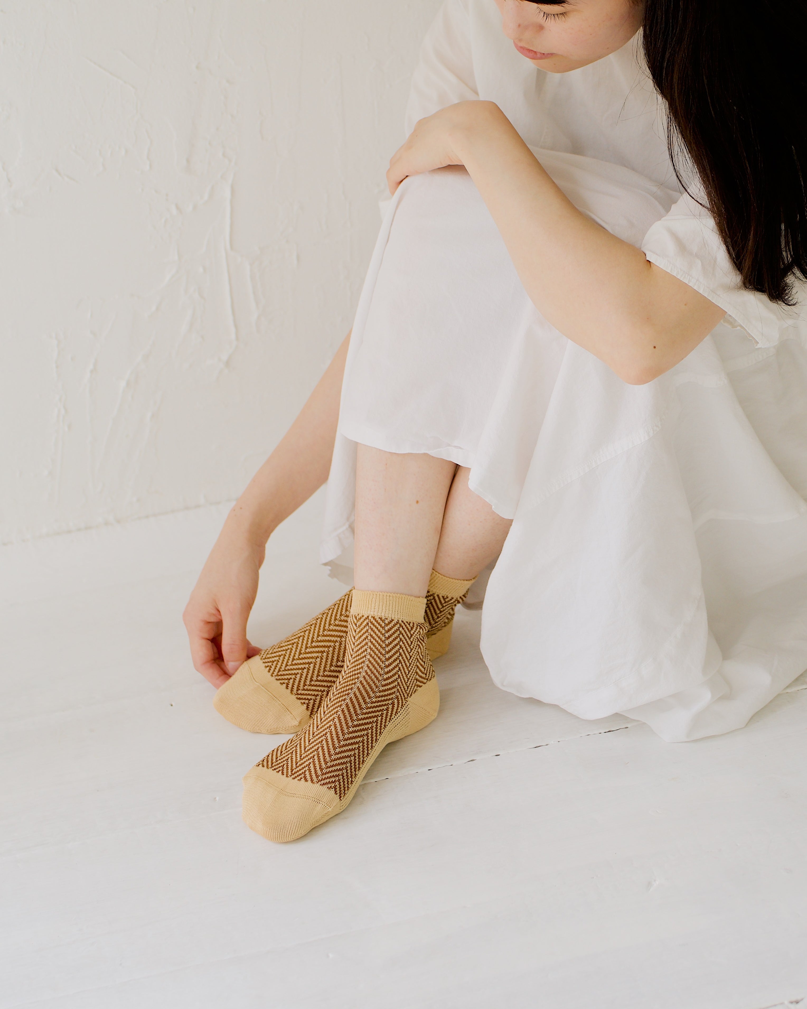 memeri : giza cotton herringbone sock