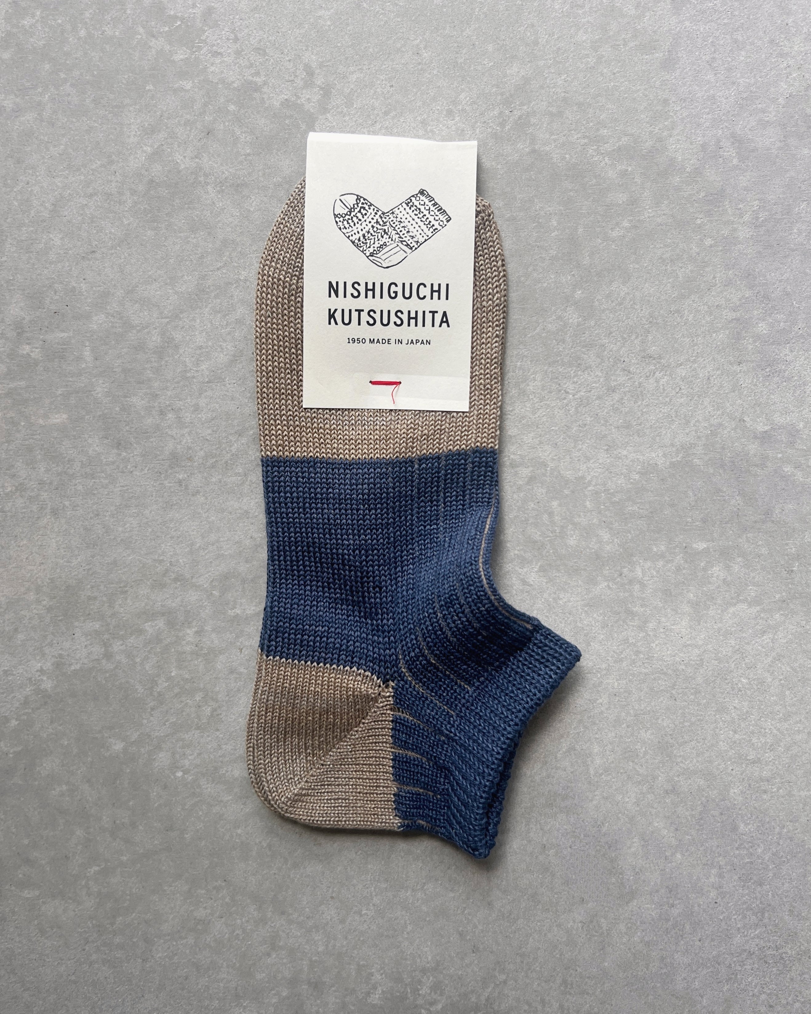 nishiguchi kutsushita : boston linen cotton anklet sock