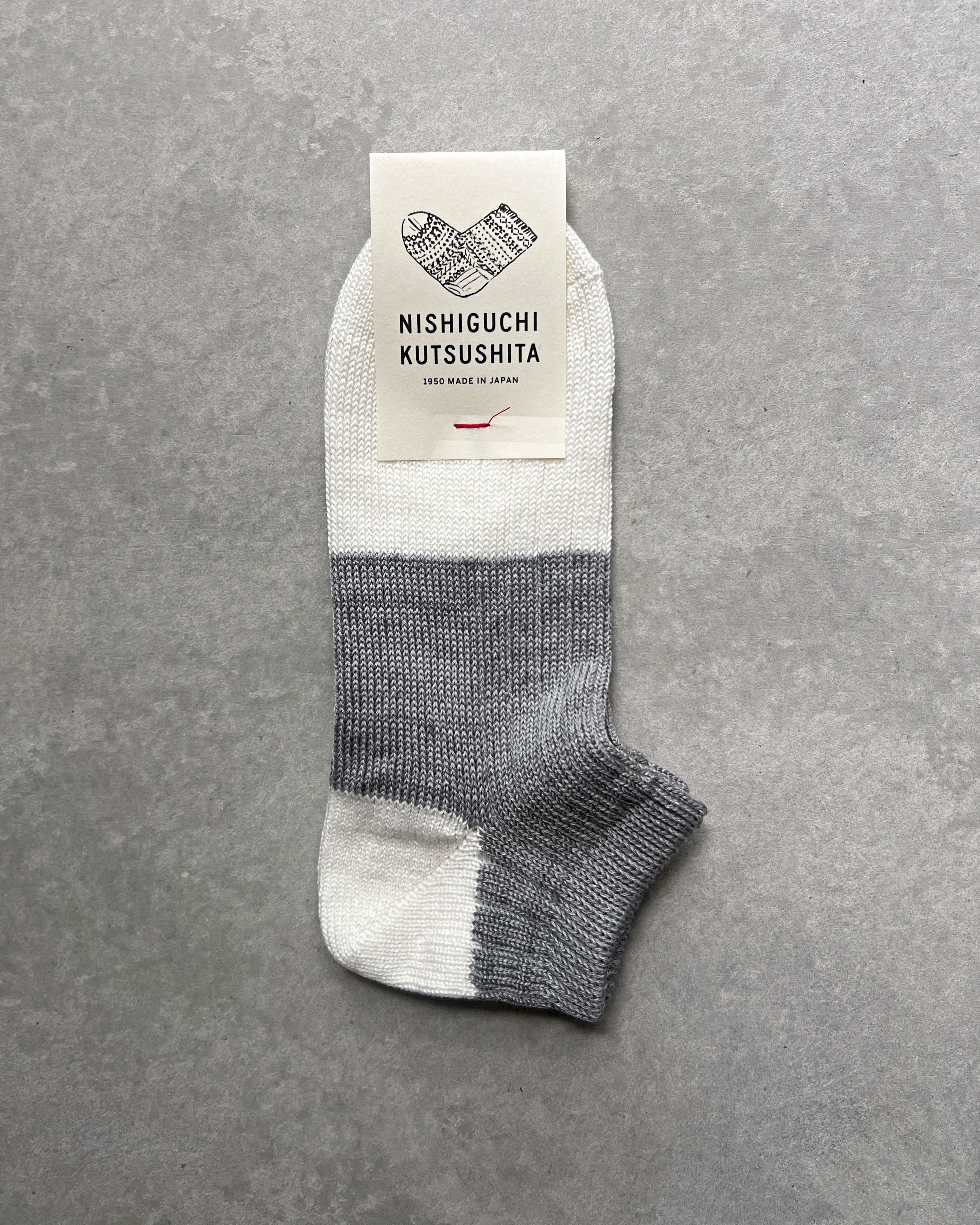 nishiguchi kutsushita : boston linen cotton anklet sock